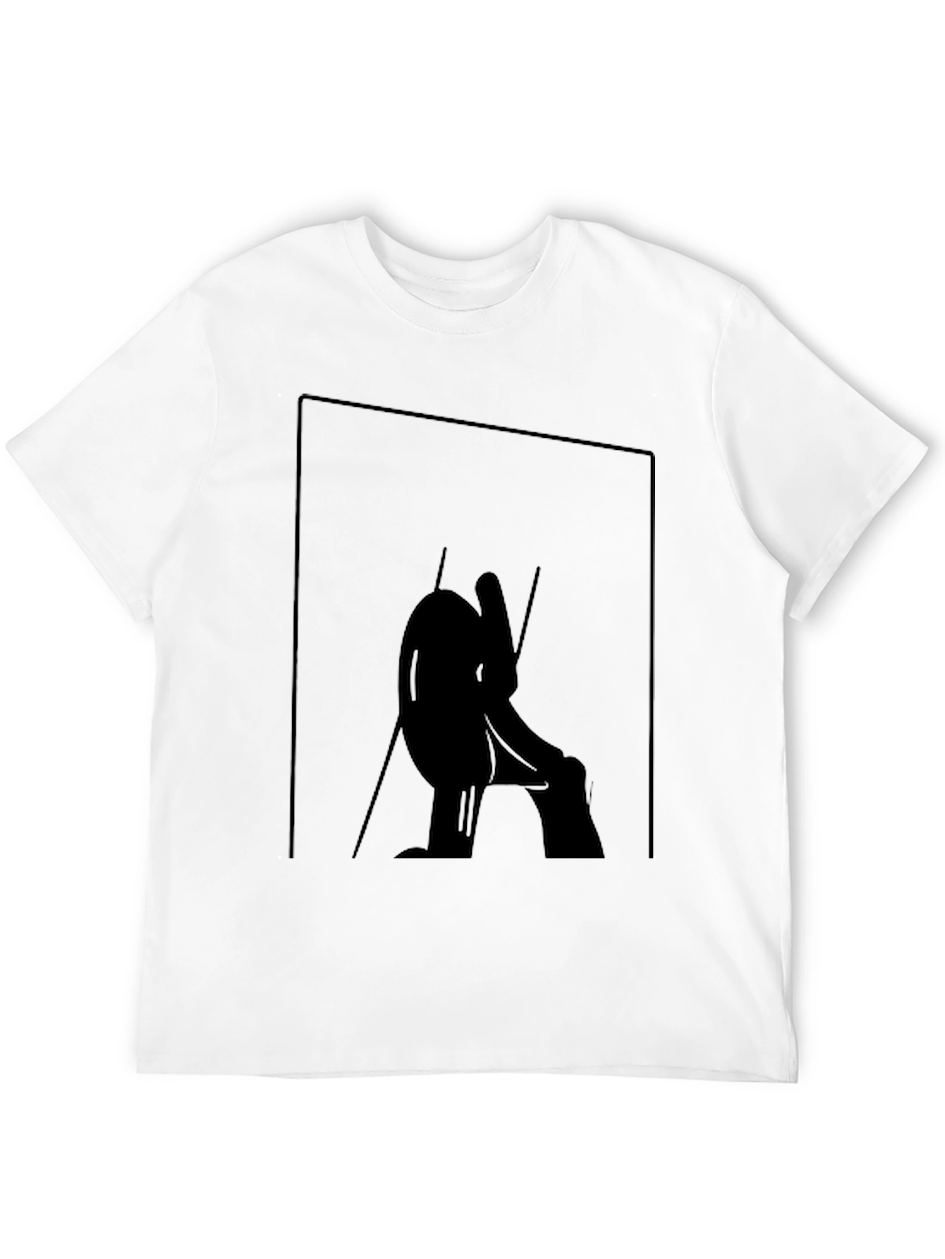 Abstract Silhouette Graphic Tee - Black