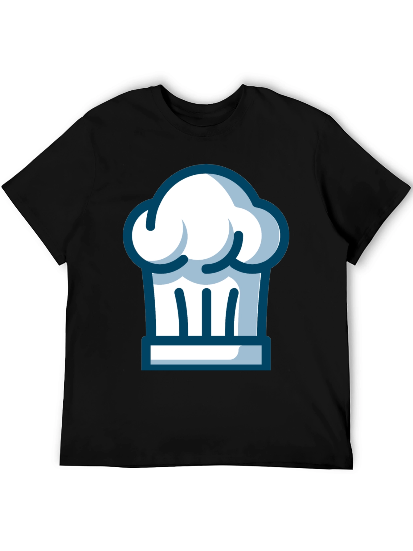 Chef Hat Graphic Tee - Black Cotton T-Shirt