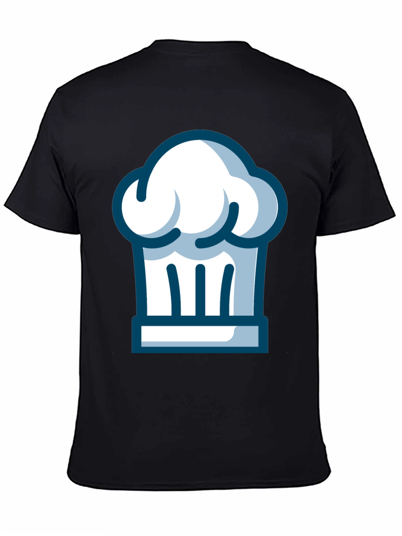 Chef Hat Graphic Tee - Black Cotton T-Shirt