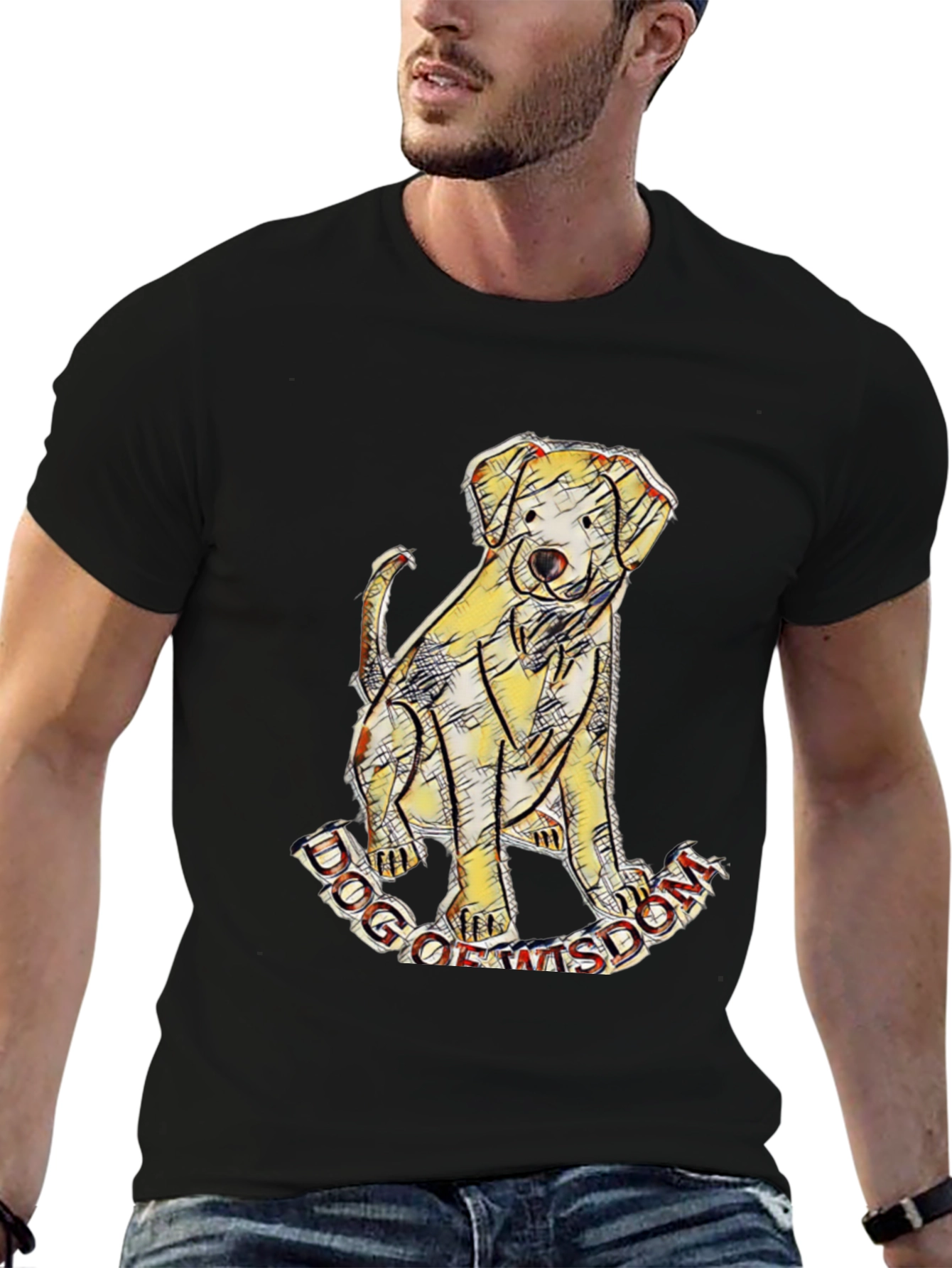 Dog of Wisdom Graphic T-Shirt