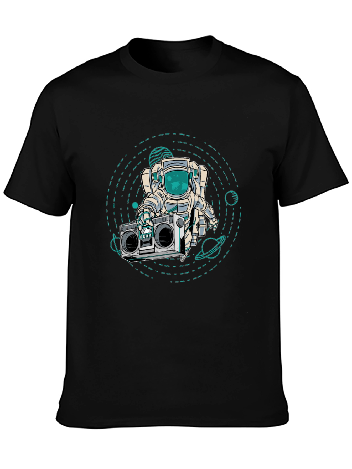 Astronaut Boombox Graphic T-Shirt