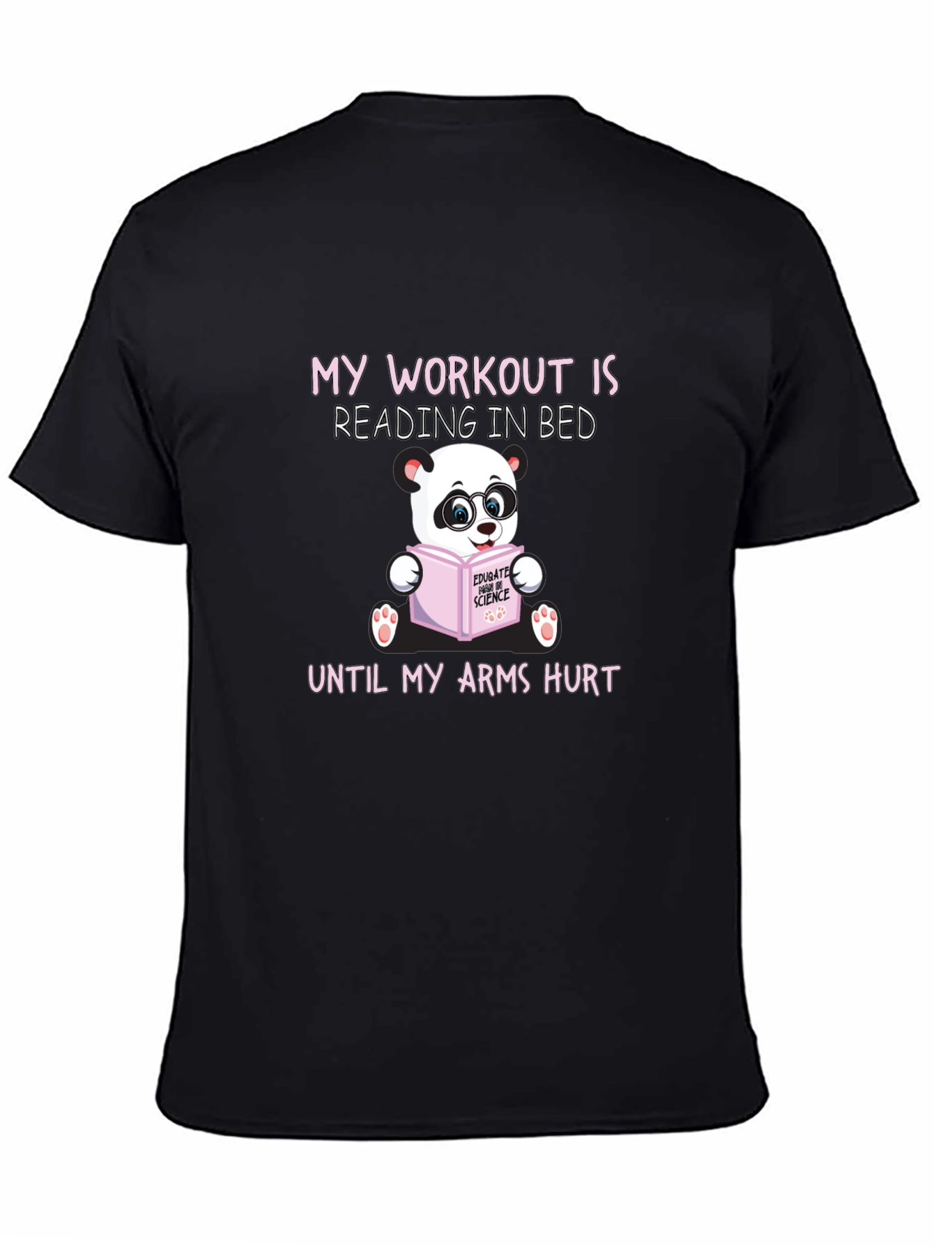 Funny Workout Reading Panda T-Shirt