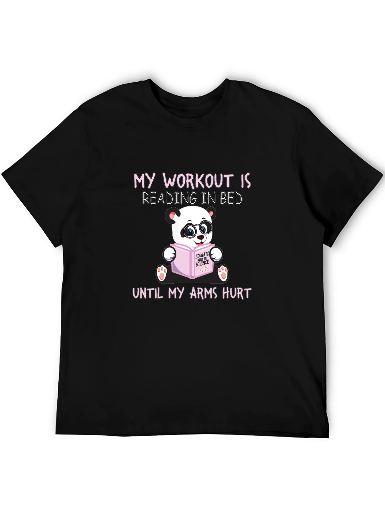 Funny Workout Reading Panda T-Shirt
