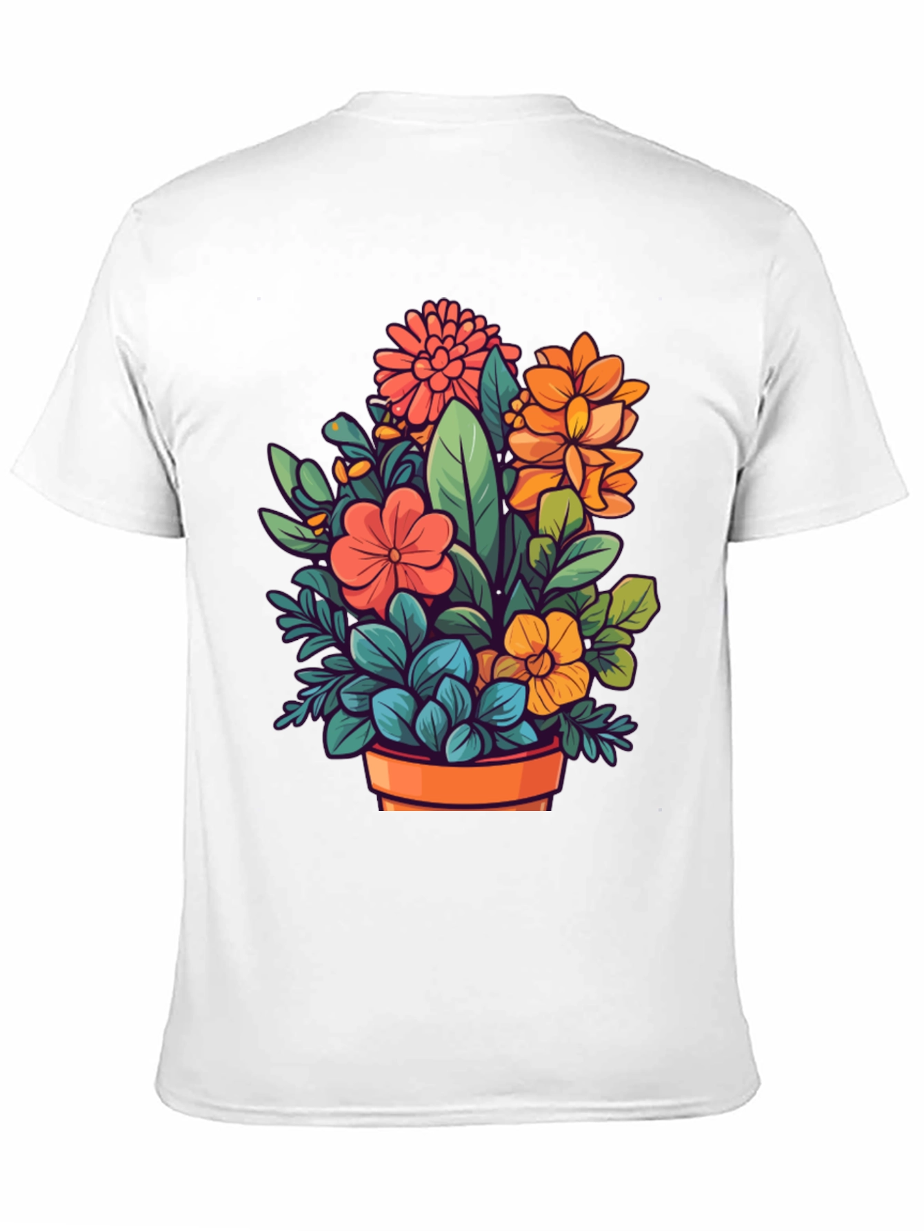 Floral Bouquet Graphic Tee - Black Unisex T-Shirt