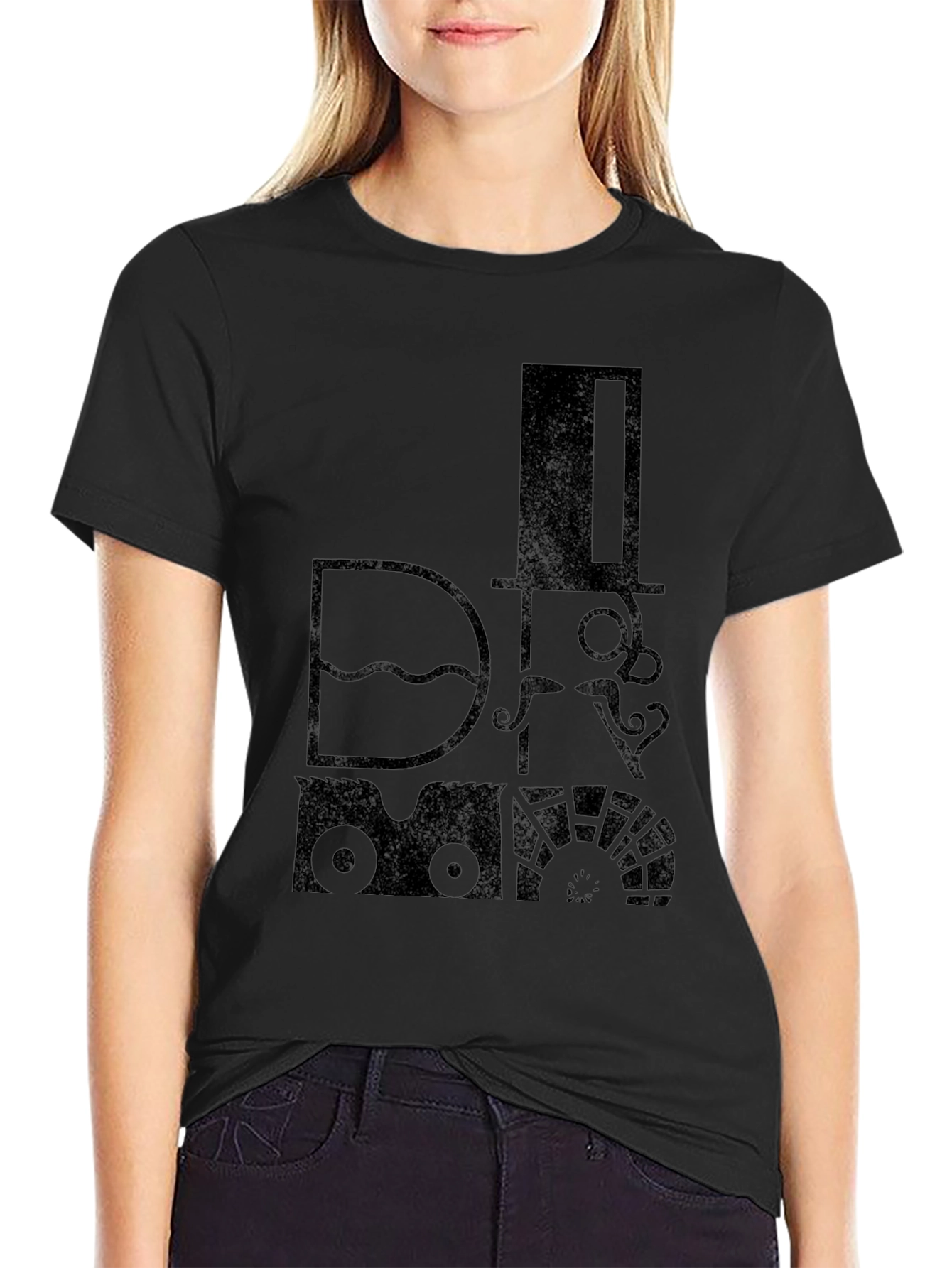 Steampunk Train Graphic T-Shirt - Retro Style