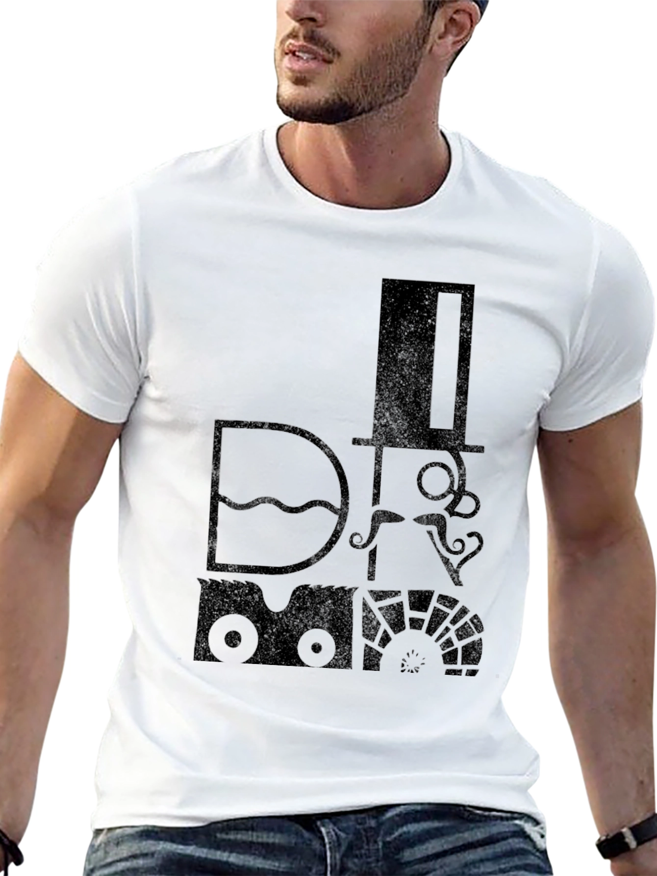 Steampunk Train Graphic T-Shirt - Retro Style