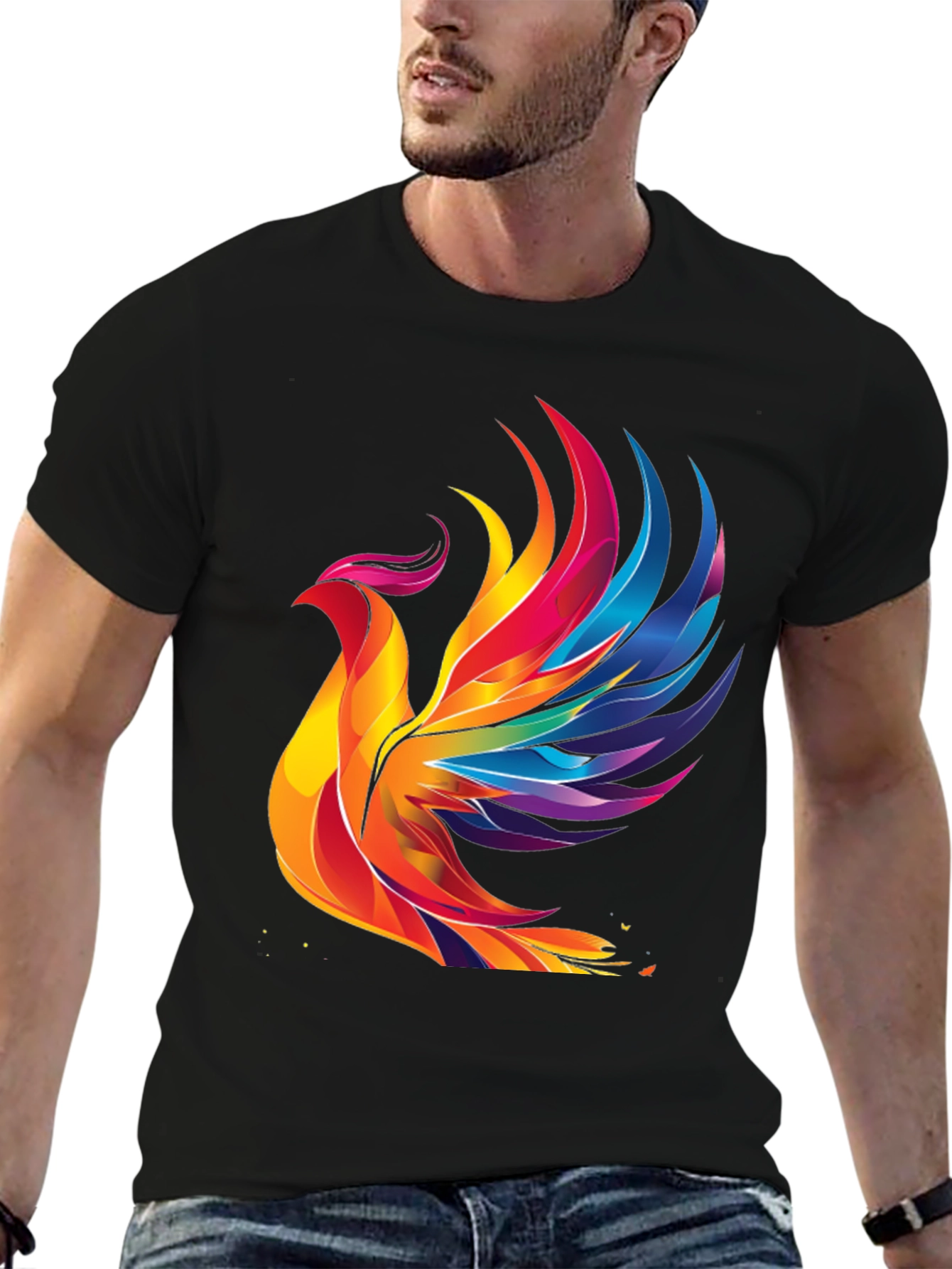 Rainbow Phoenix Graphic Tee