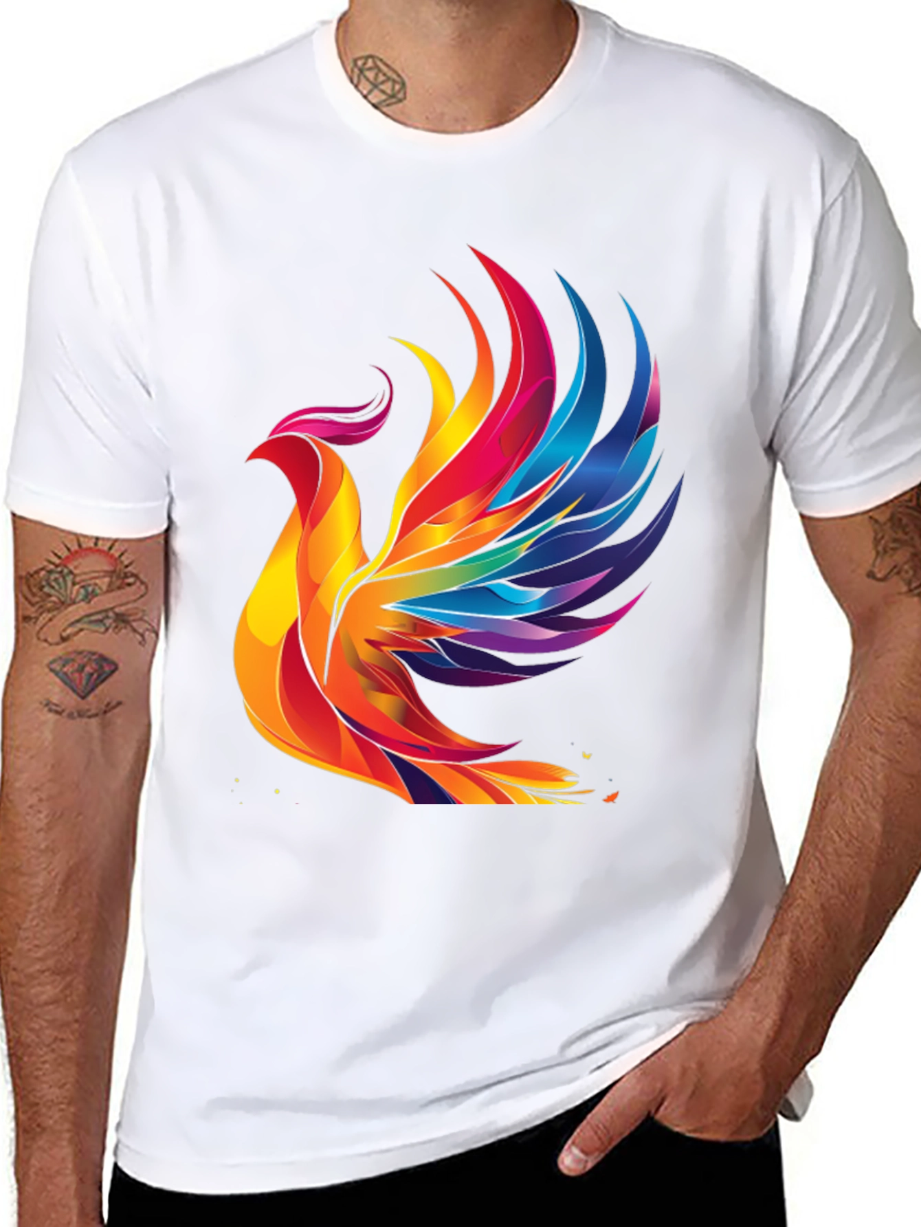 Rainbow Phoenix Graphic Tee
