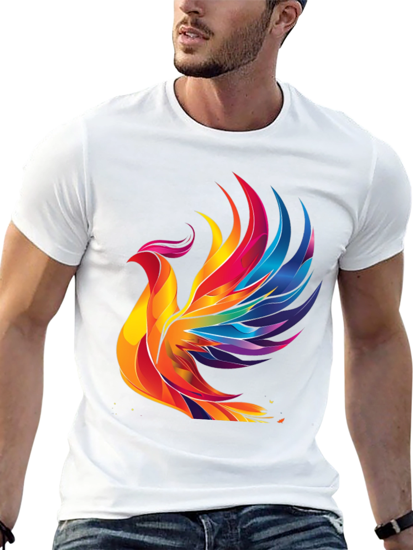 Rainbow Phoenix Graphic Tee
