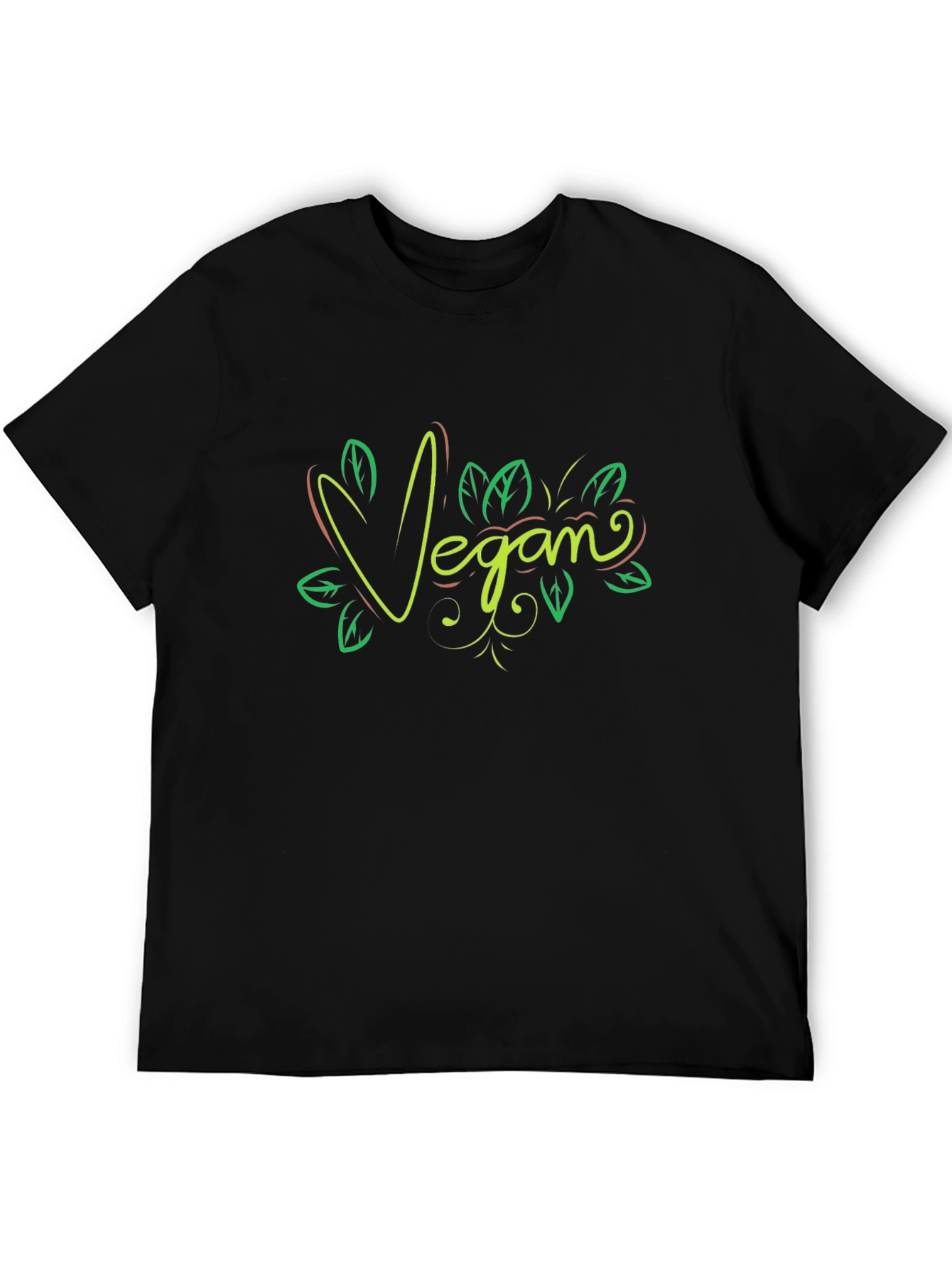 Vegan Graphic Print Black T-Shirt