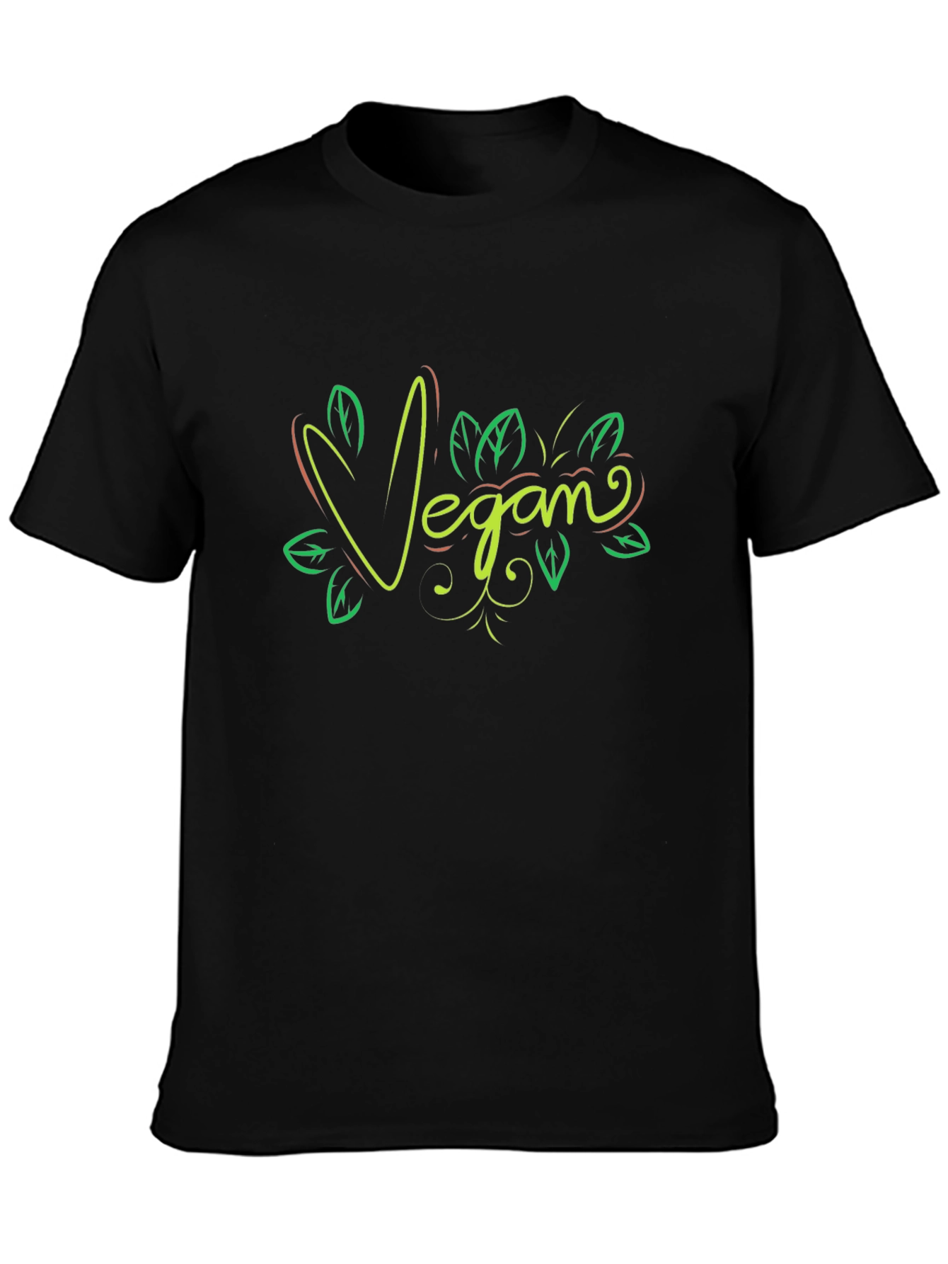 Vegan Graphic Print Black T-Shirt