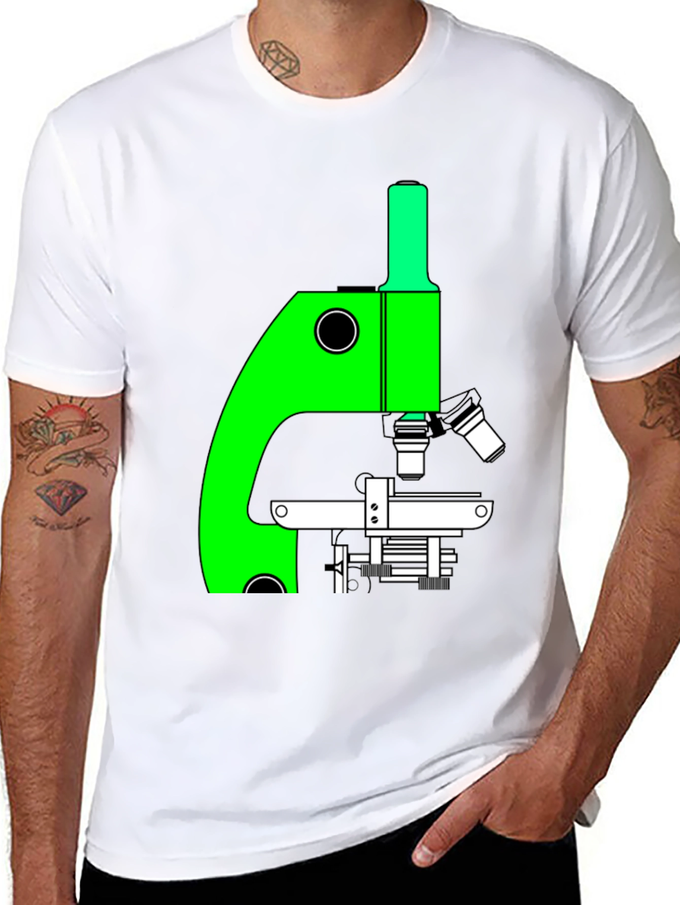 Science Tee: Microscope Graphic T-Shirt
