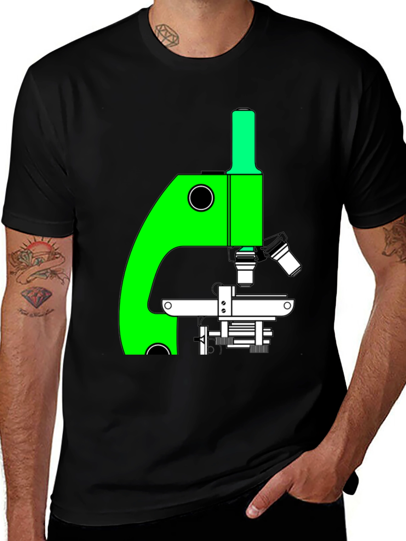 Science Tee: Microscope Graphic T-Shirt