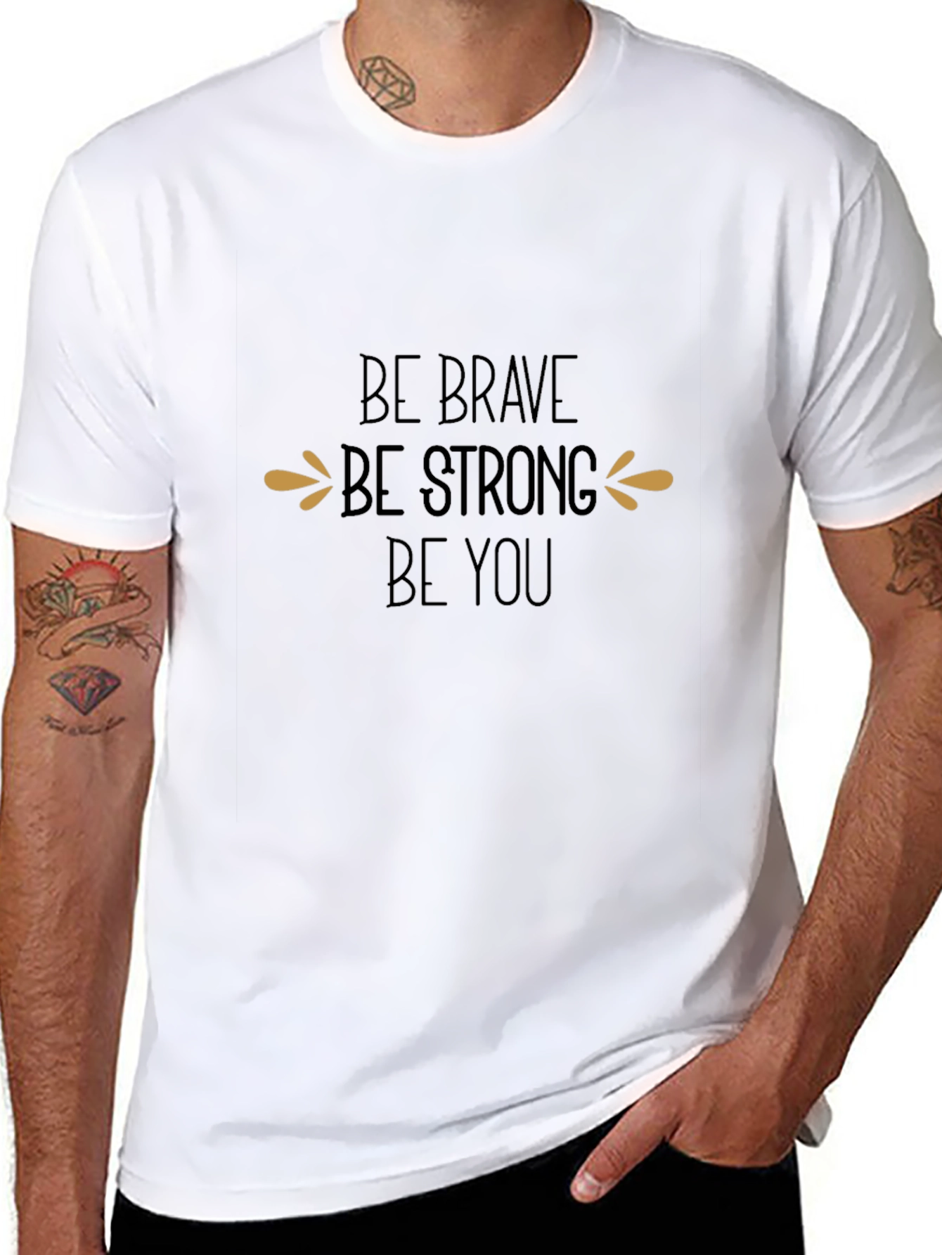 Be Brave Graphic T-Shirt - Inspiring Message