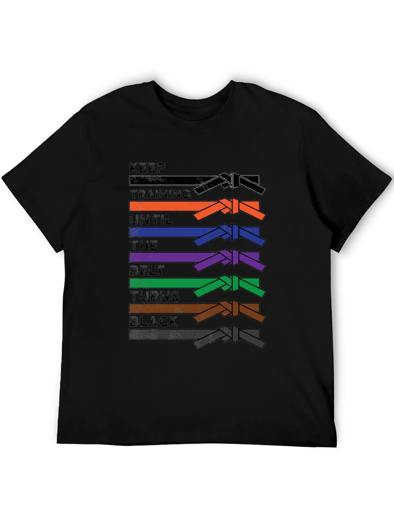 Keep Training Until Black Belt T-Shirt Jiu Jitsu MMA