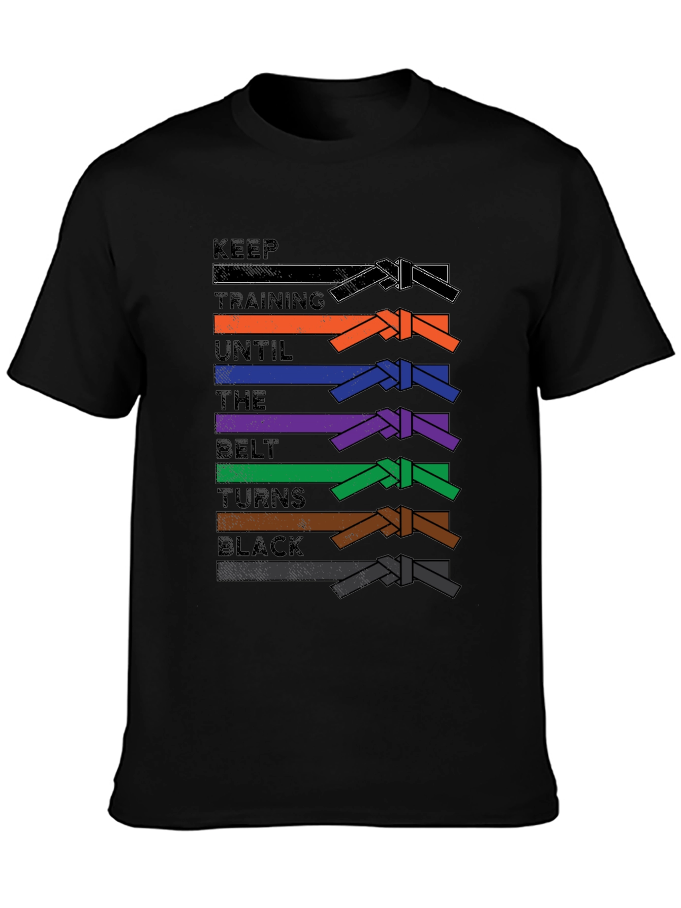 Keep Training Until Black Belt T-Shirt Jiu Jitsu MMA