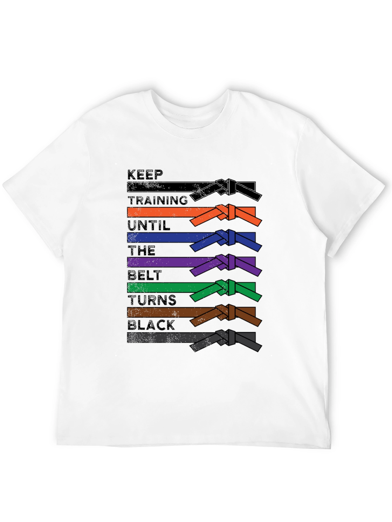Keep Training Until Black Belt T-Shirt Jiu Jitsu MMA