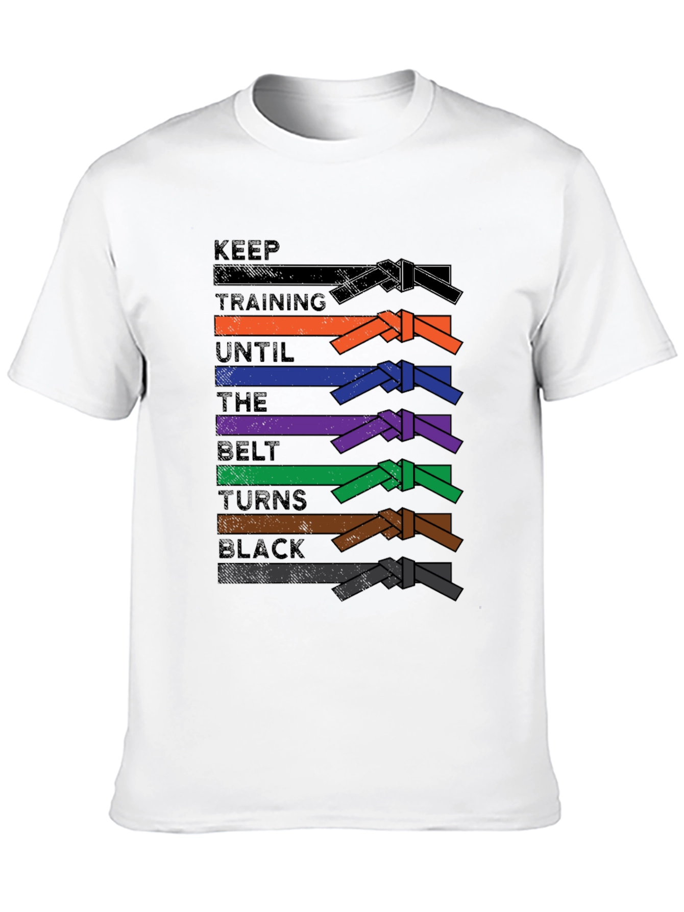 Keep Training Until Black Belt T-Shirt Jiu Jitsu MMA