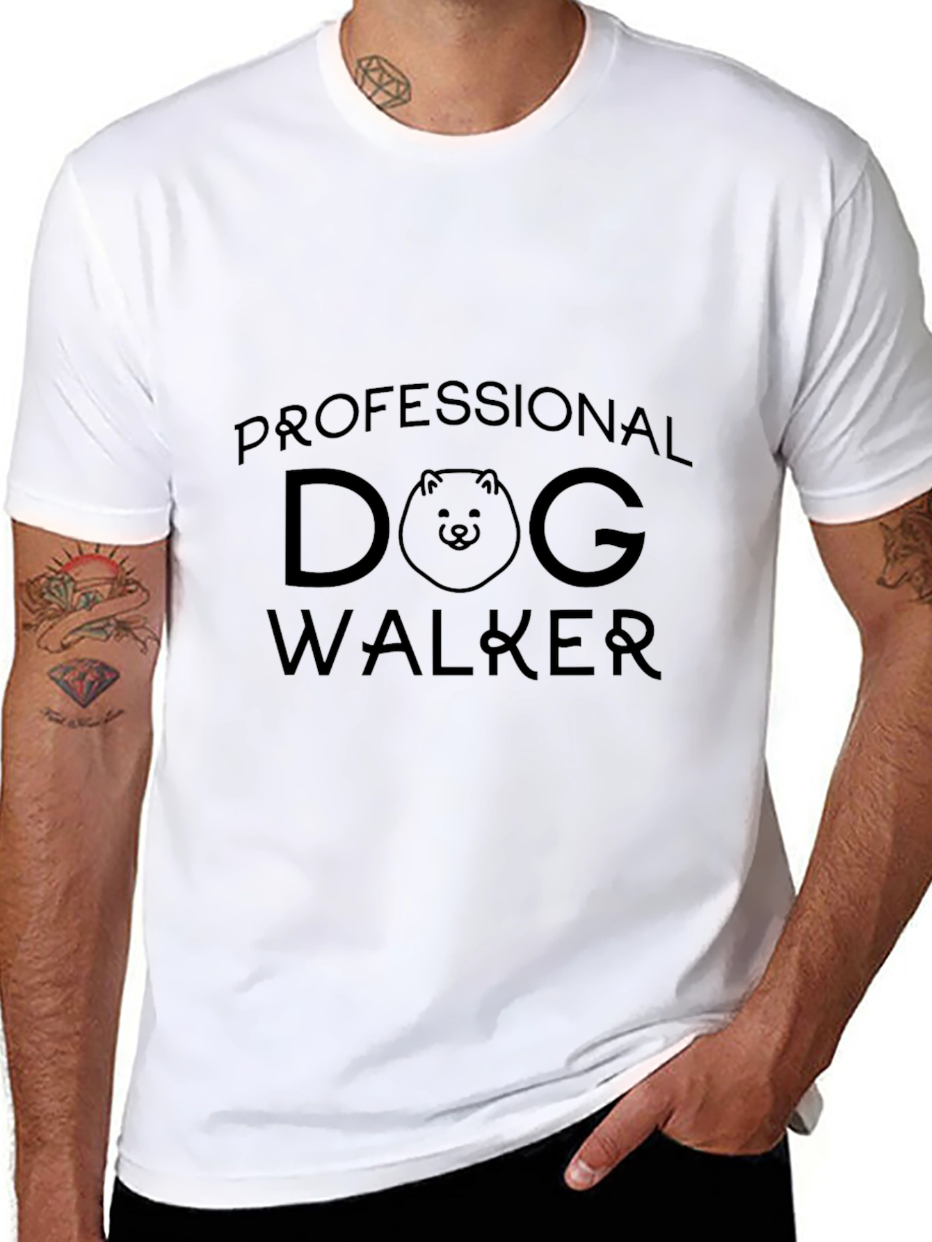 Professional Dog Walker T-Shirt - Black