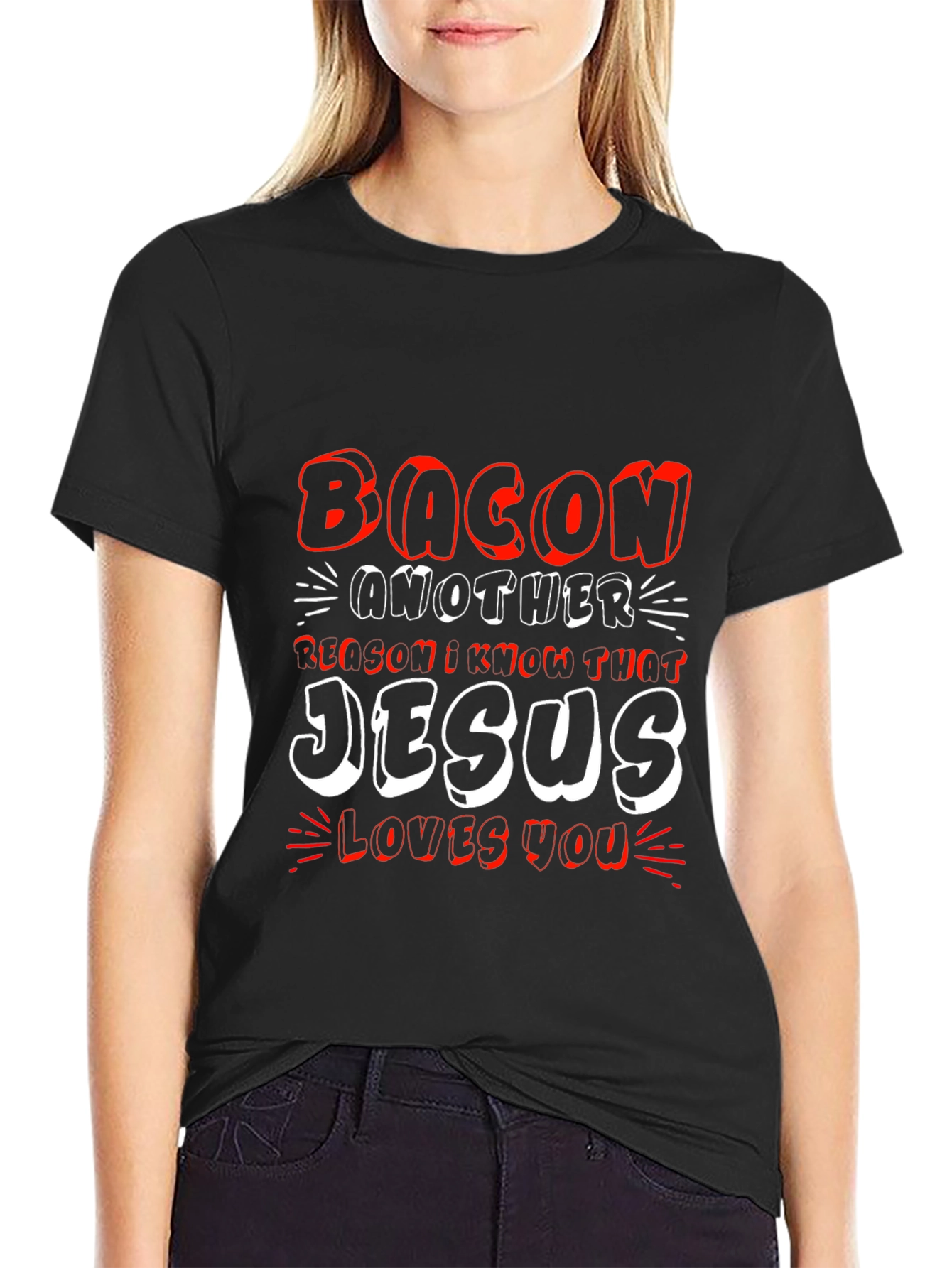 Bacon Jesus Graphic Tee