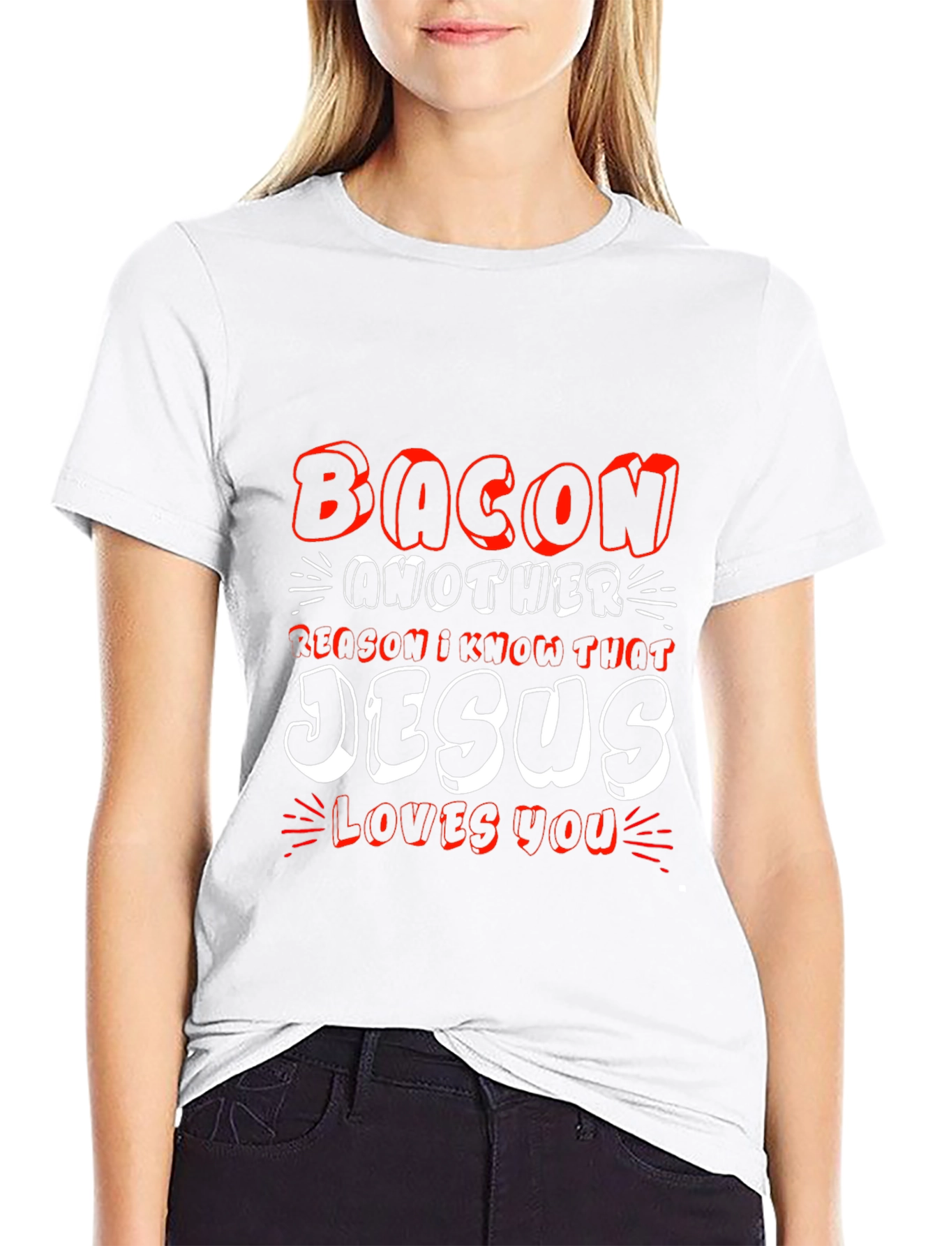 Bacon Jesus Graphic Tee
