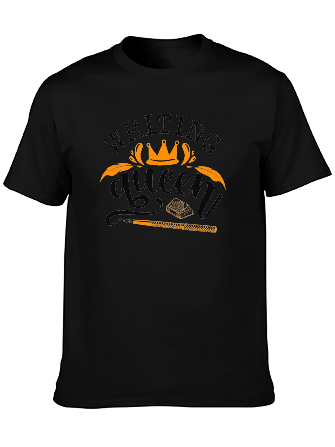 Writing Queen Black T-Shirt