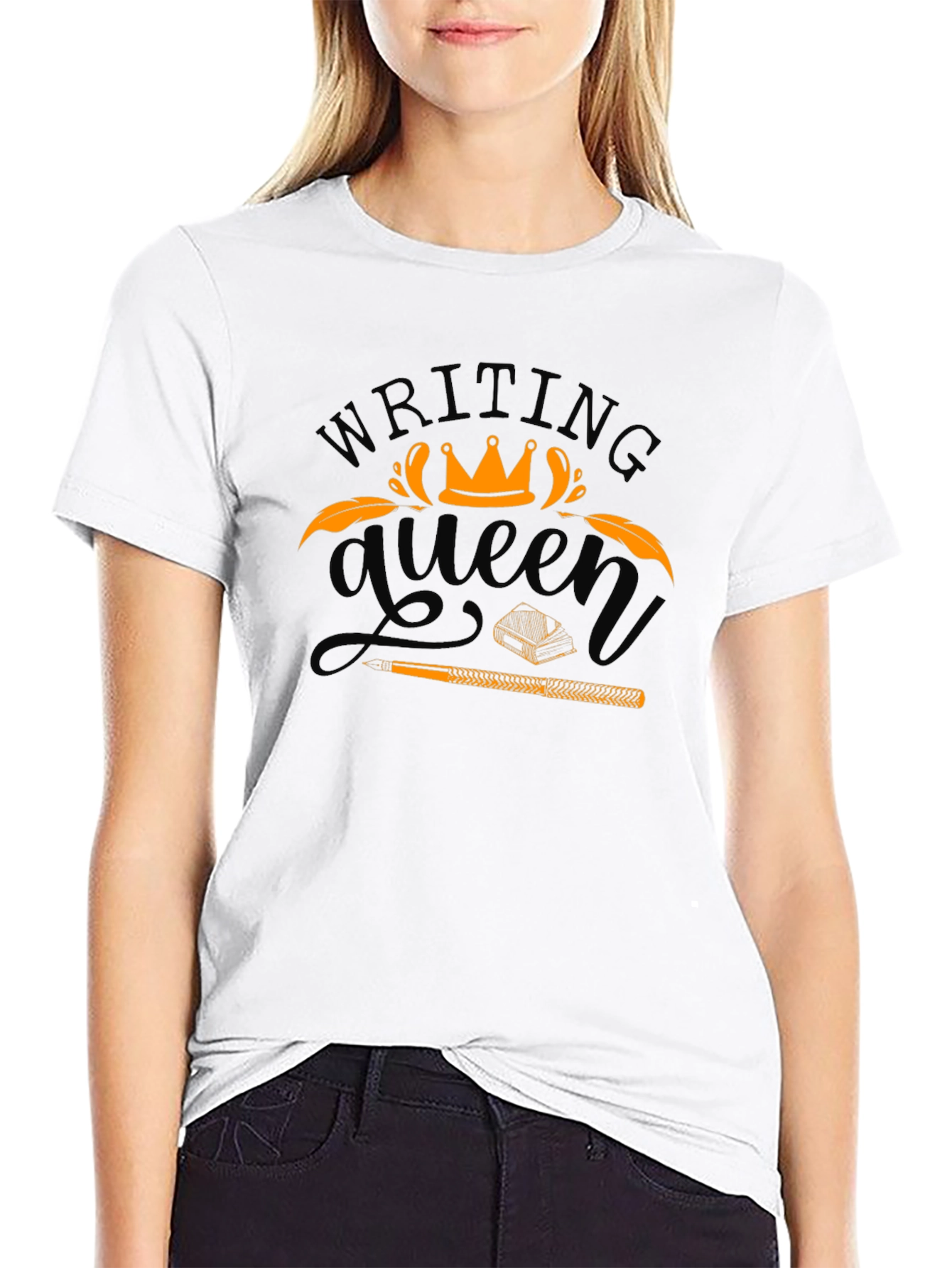Writing Queen Black T-Shirt