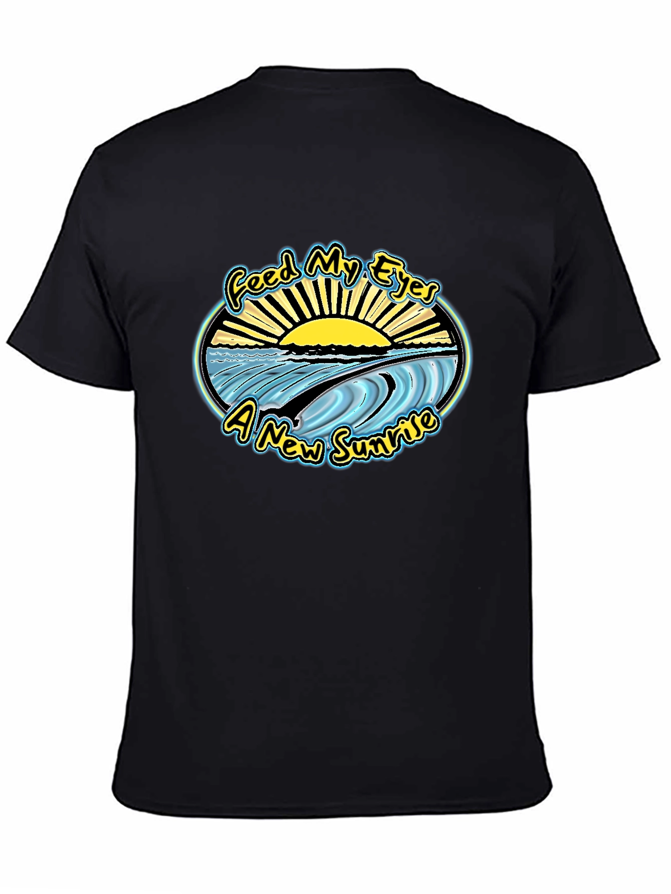 Feed My Eyes Sunrise Graphic T-Shirt - Black