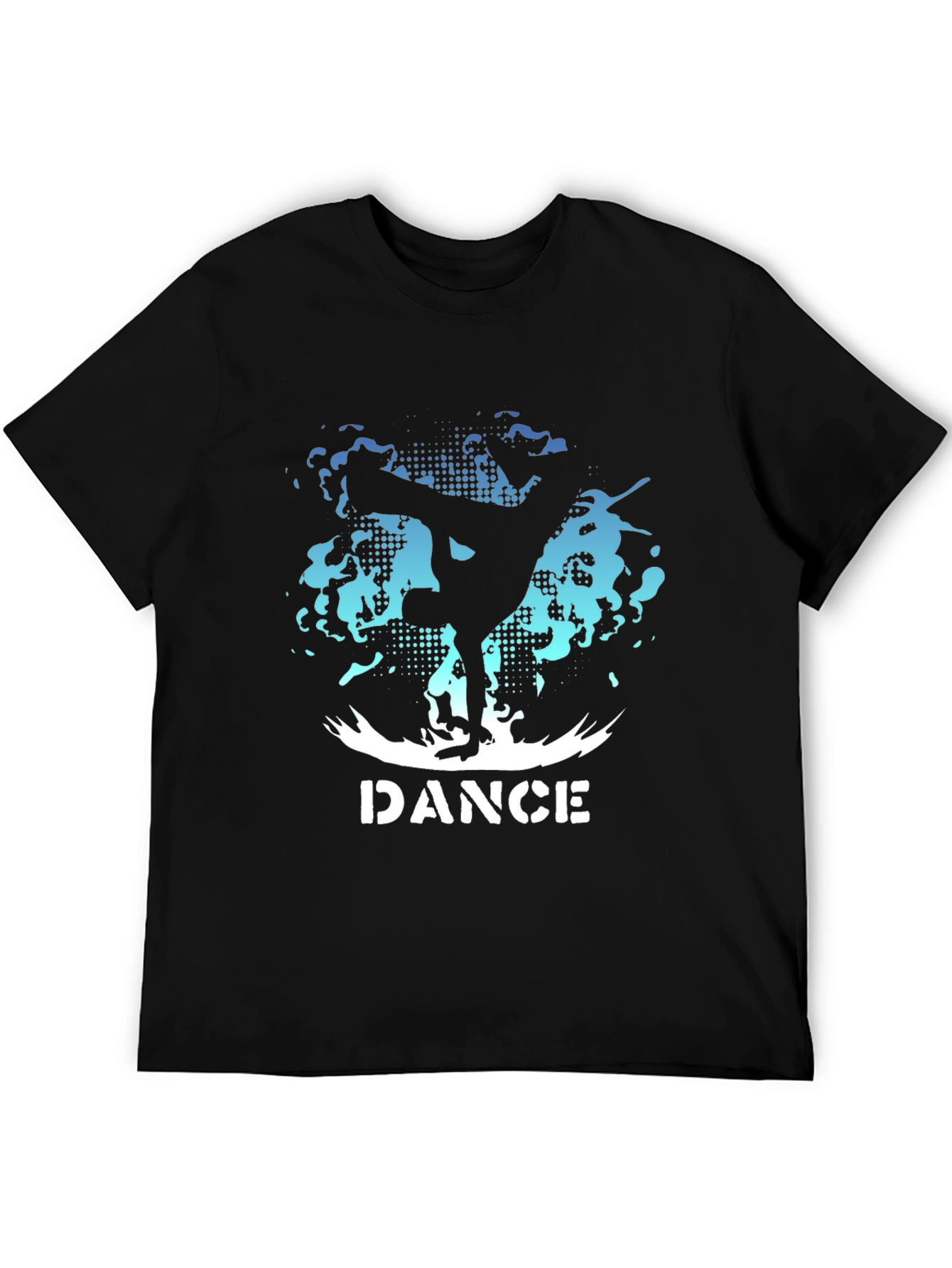 Dance Graphic Tee - Black Crew Neck T-Shirt