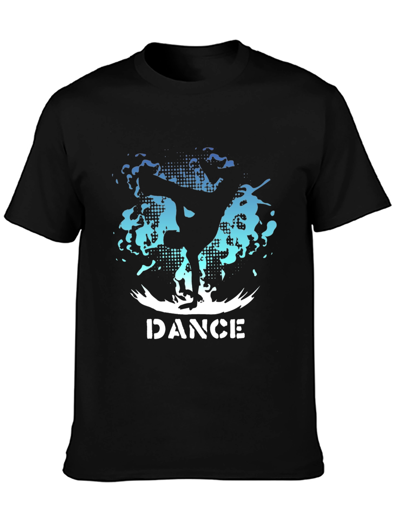Dance Graphic Tee - Black Crew Neck T-Shirt