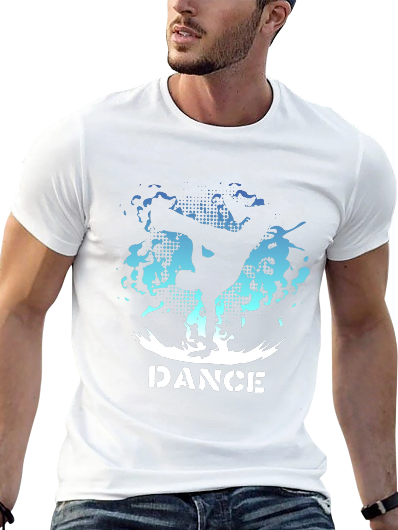 Dance Graphic Tee - Black Crew Neck T-Shirt