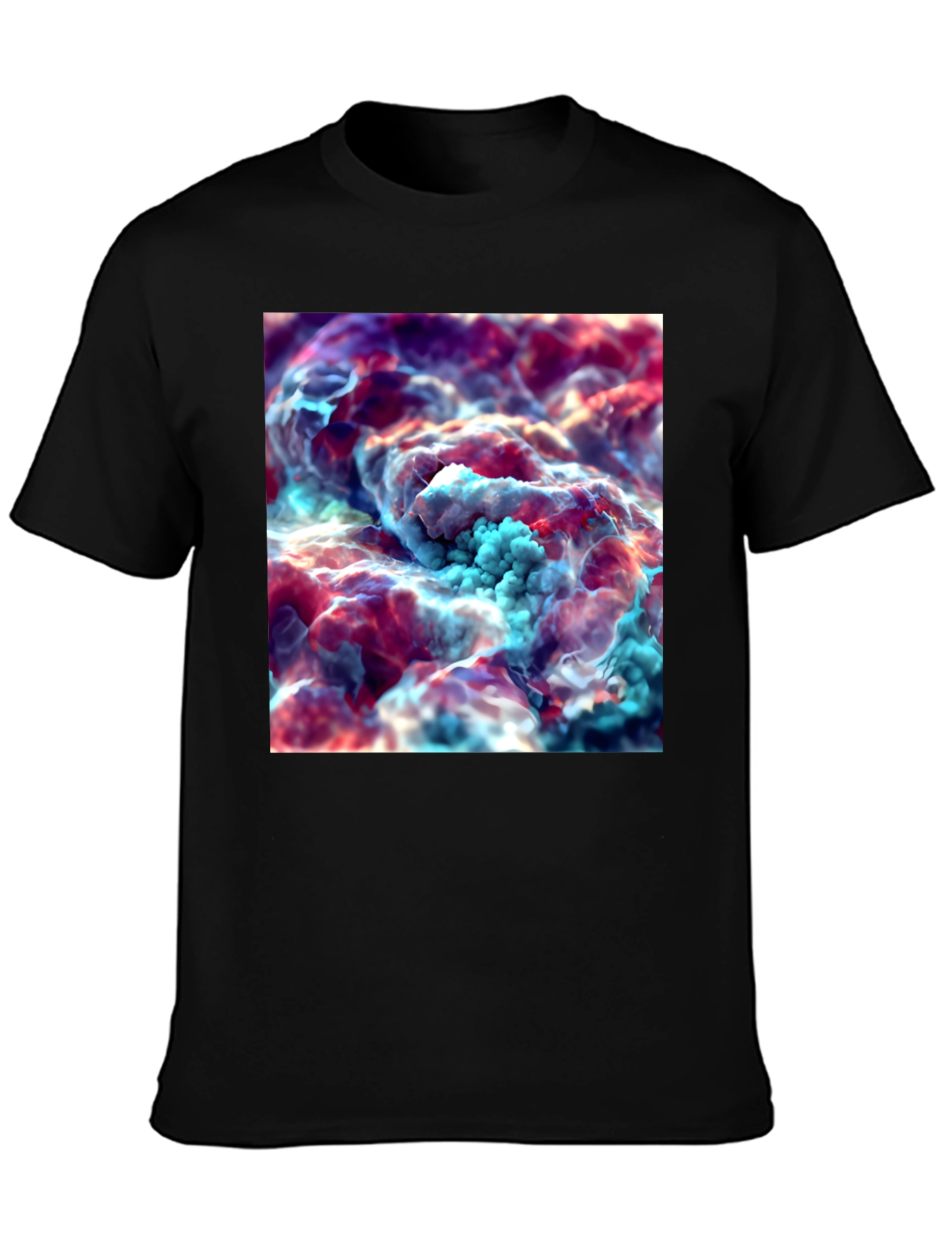Abstract Cloudscape Graphic Tee - Unisex Black T-Shirt