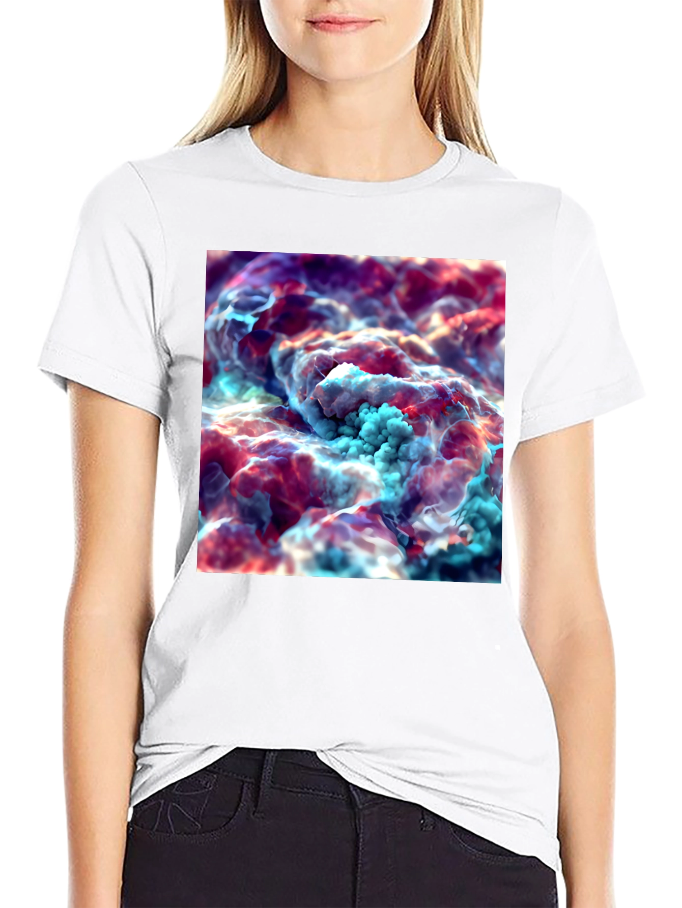 Abstract Cloudscape Graphic Tee - Unisex Black T-Shirt