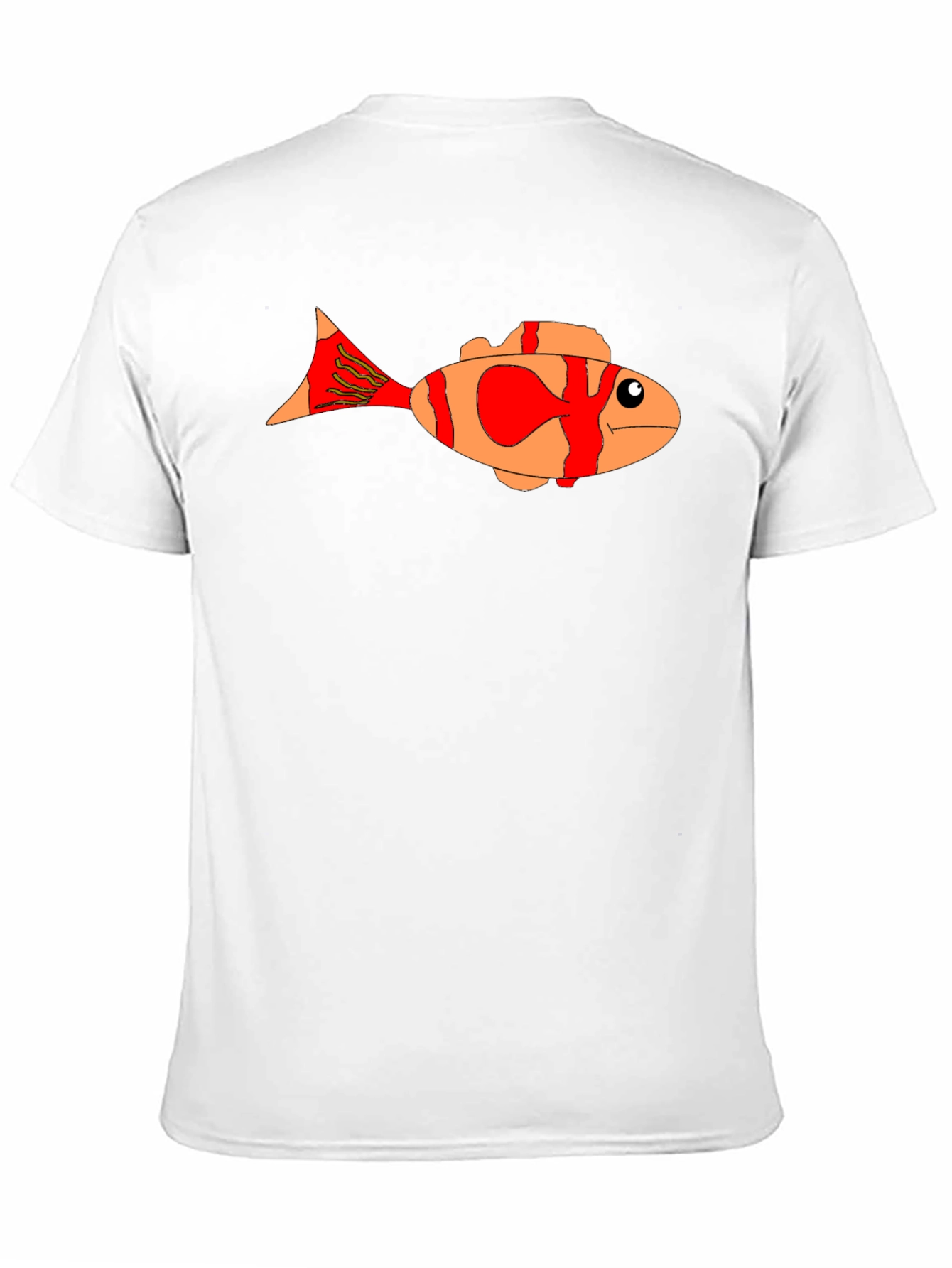 Cartoon Fish Graphic Tee - Black