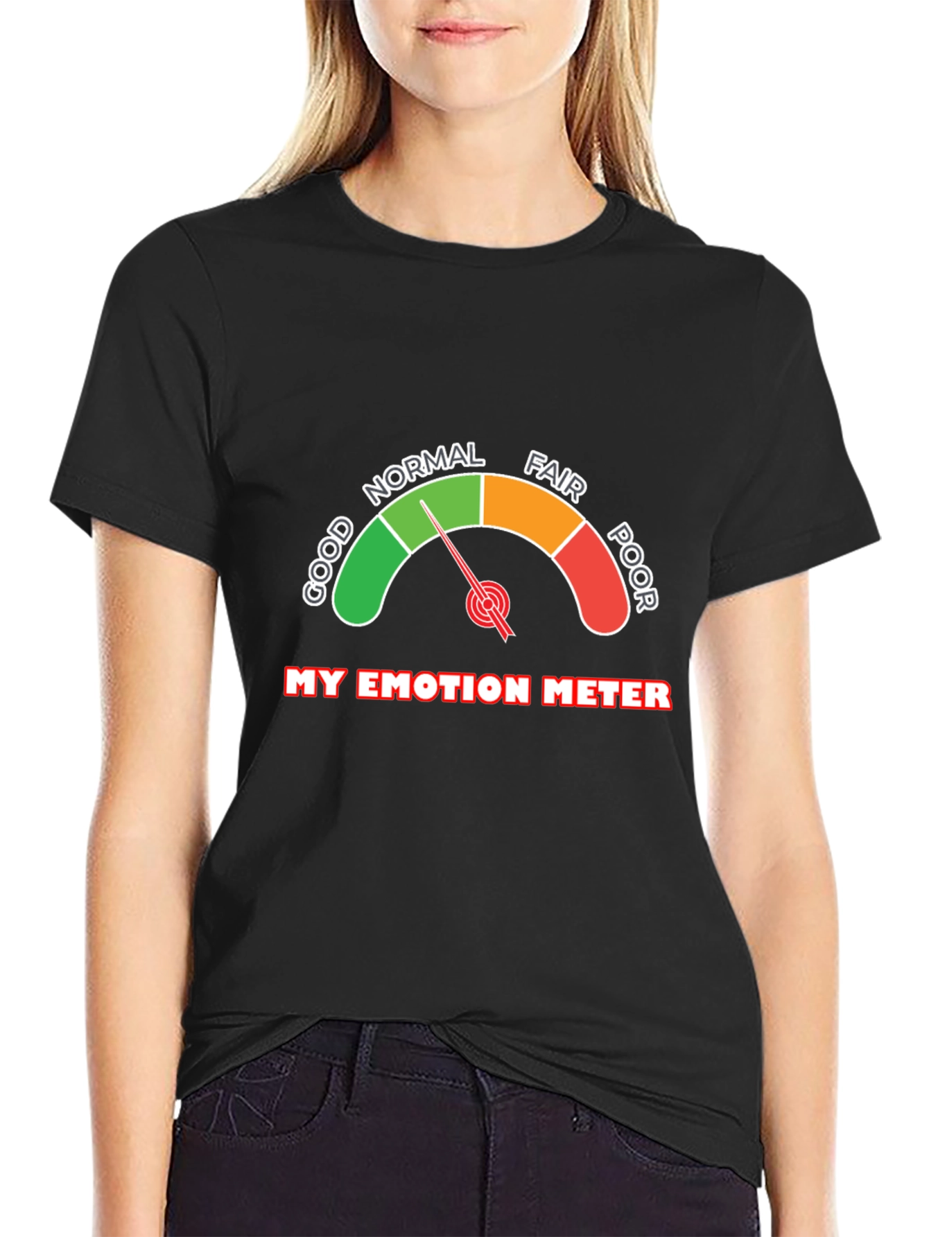 Emotion Meter Graphic T-Shirt - Fun & Relatable Tee