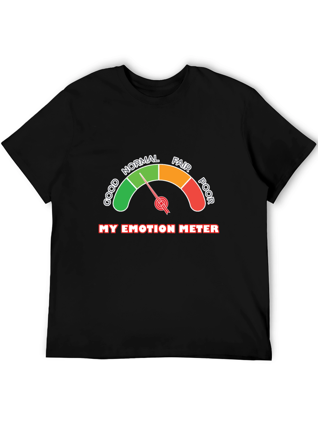 Emotion Meter Graphic T-Shirt - Fun & Relatable Tee