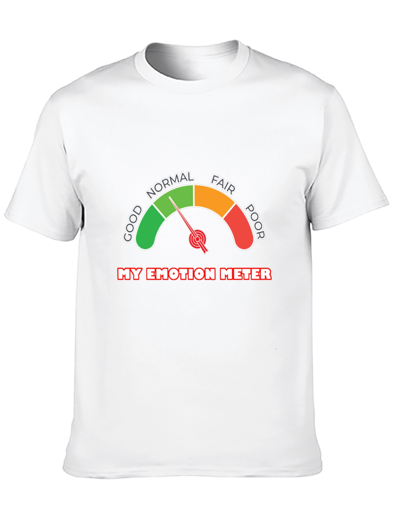 Emotion Meter Graphic T-Shirt - Fun & Relatable Tee