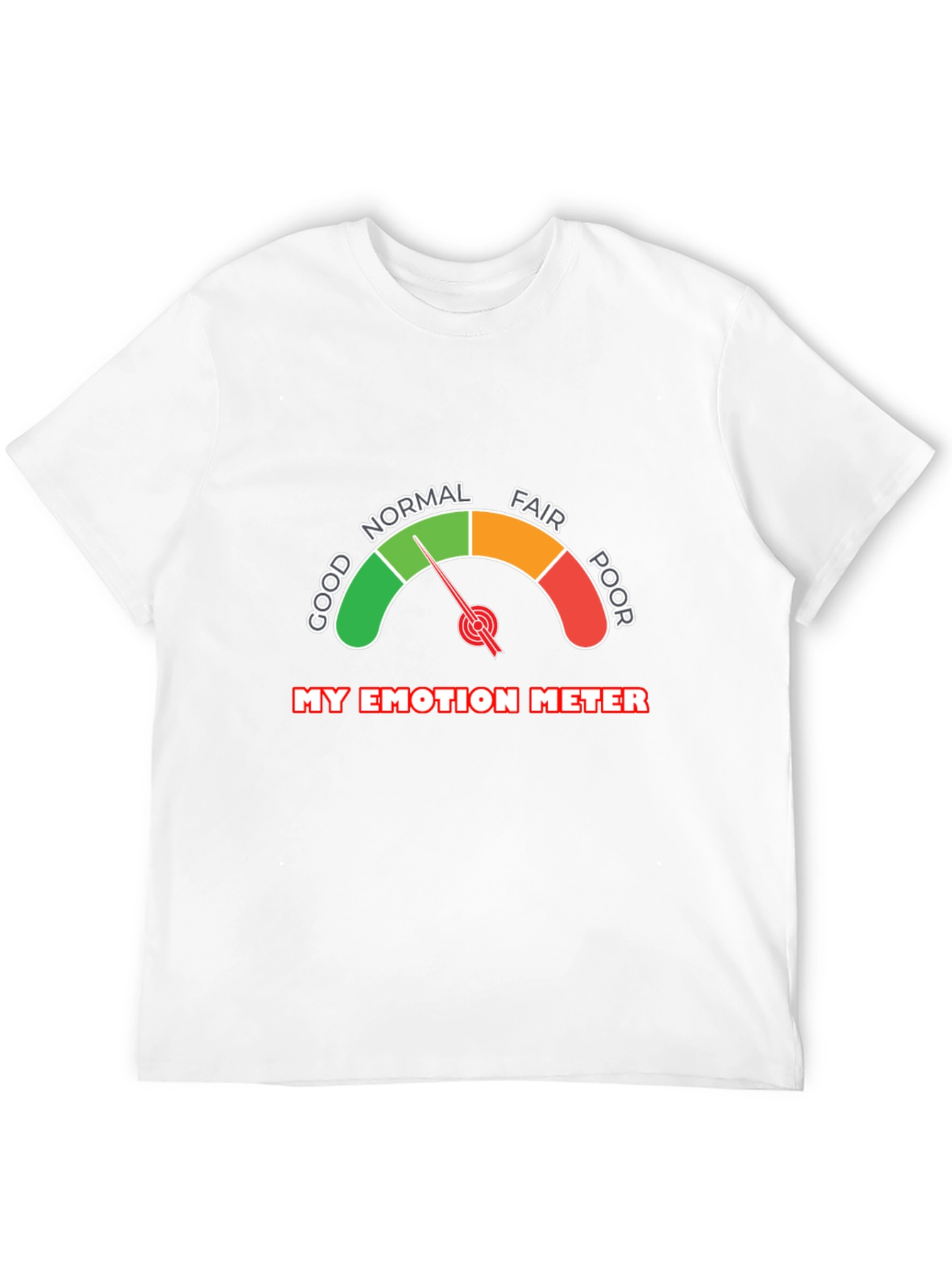 Emotion Meter Graphic T-Shirt - Fun & Relatable Tee