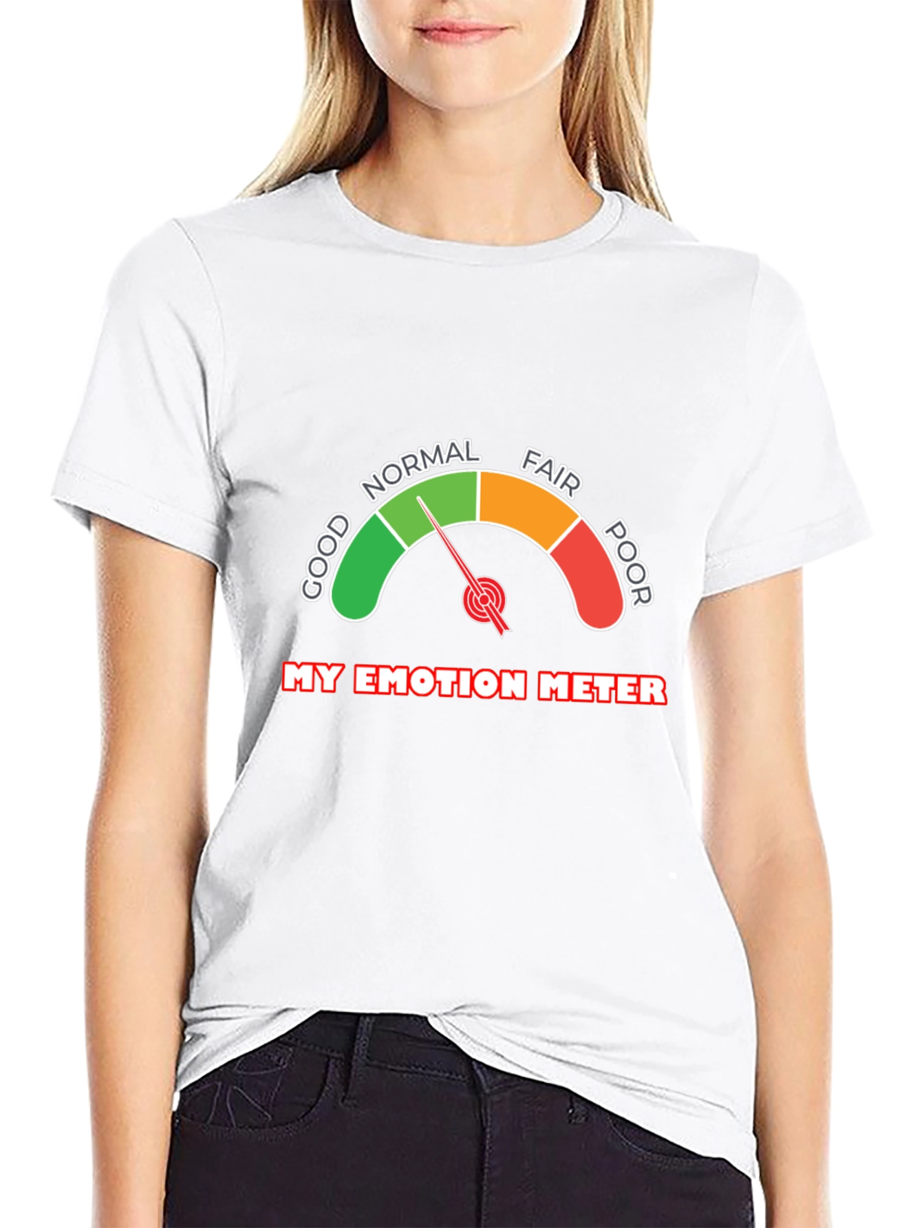 Emotion Meter Graphic T-Shirt - Fun & Relatable Tee