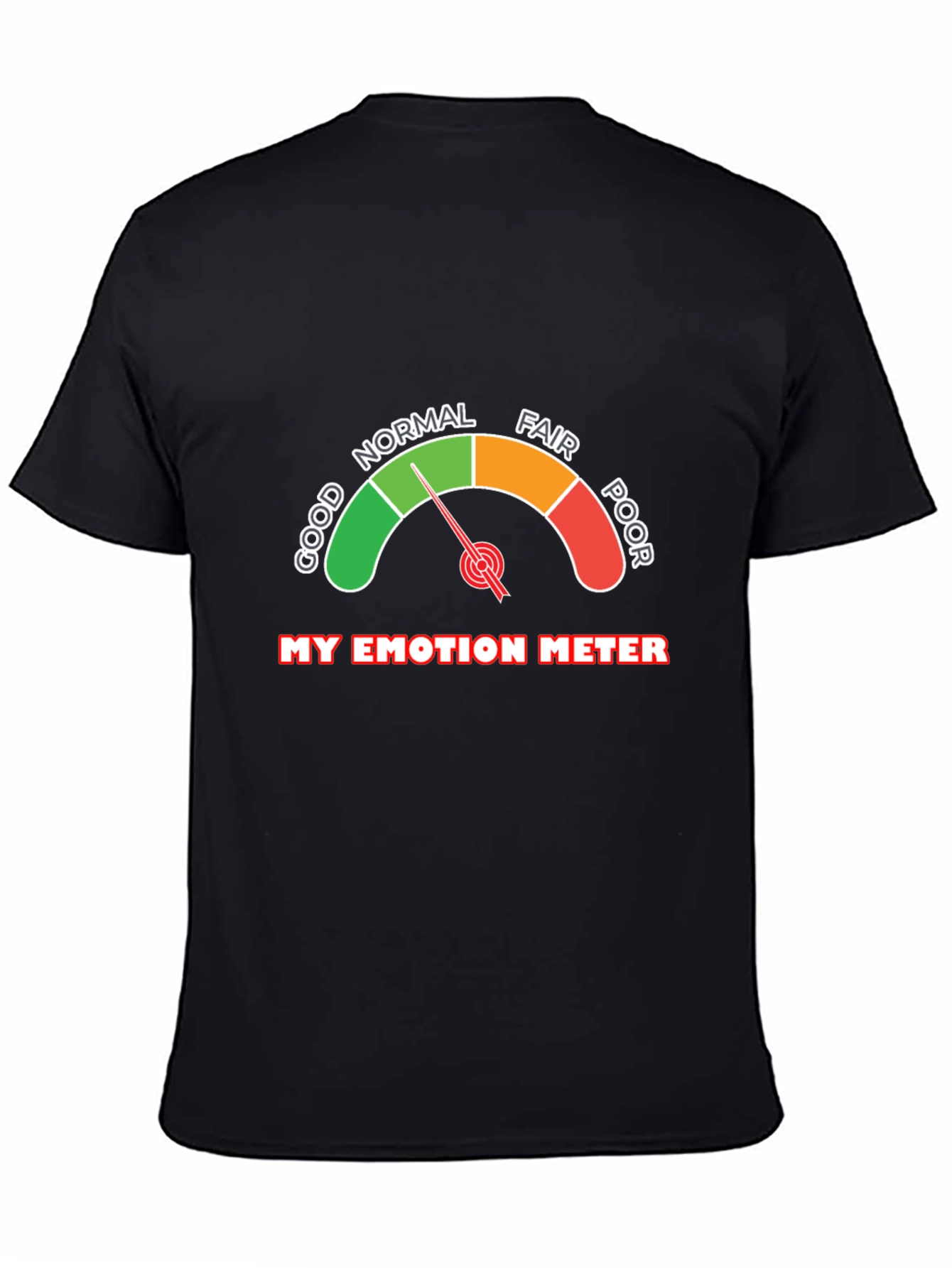 Emotion Meter Graphic T-Shirt - Fun & Relatable Tee