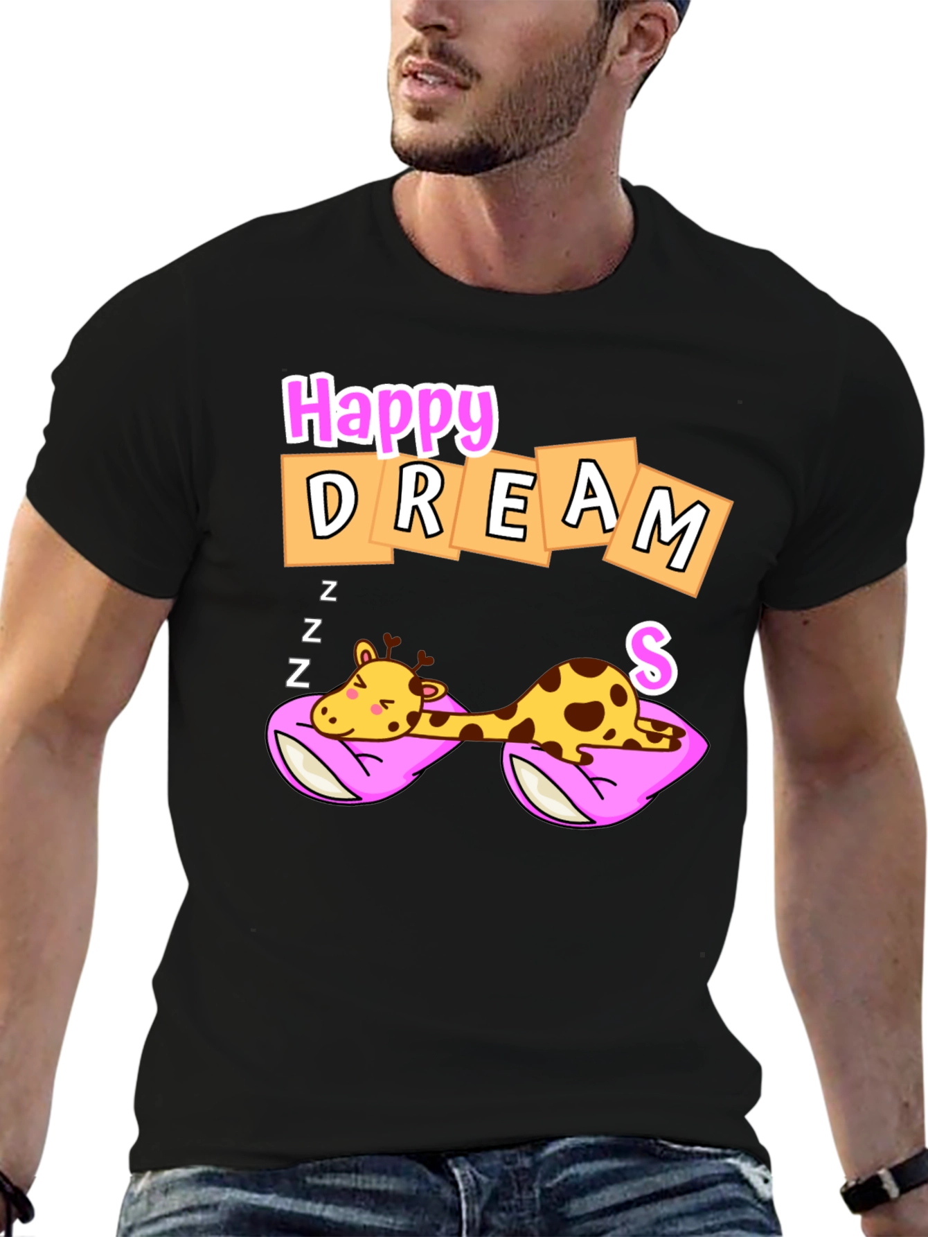 Happy Dreams Giraffe Graphic Tee - Unisex