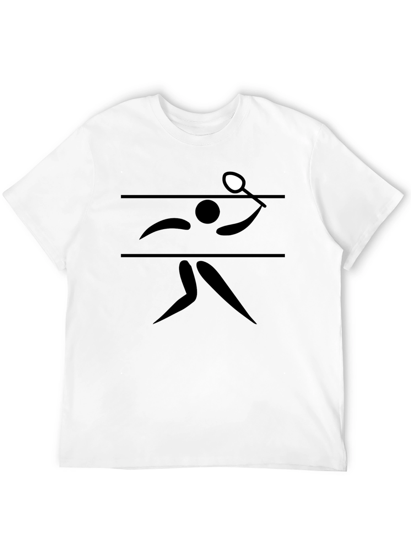 Table Tennis Graphic Tee - Black Cotton T-Shirt