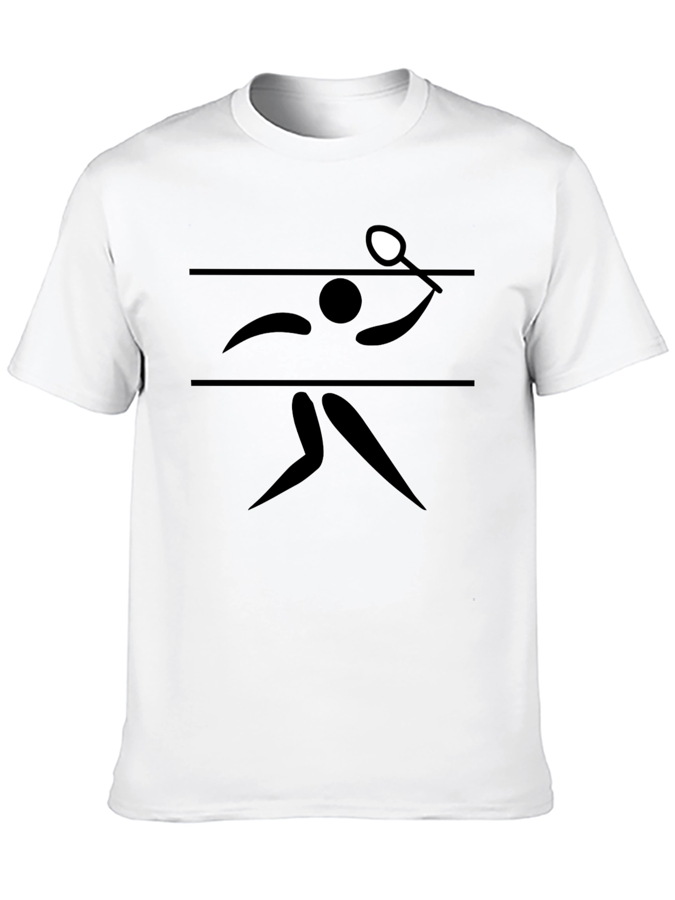 Table Tennis Graphic Tee - Black Cotton T-Shirt