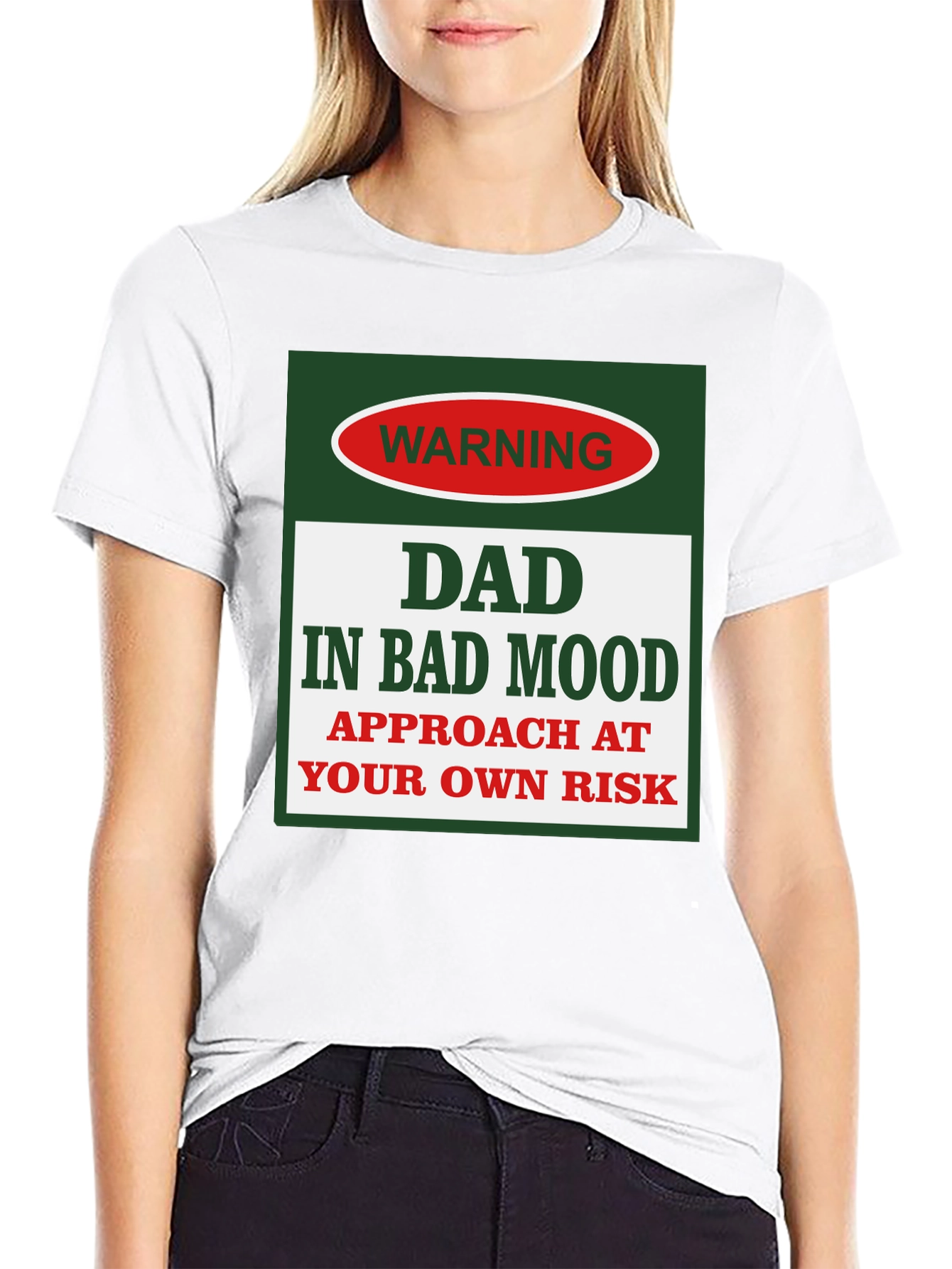 Dad In Bad Mood Warning Graphic Tee
