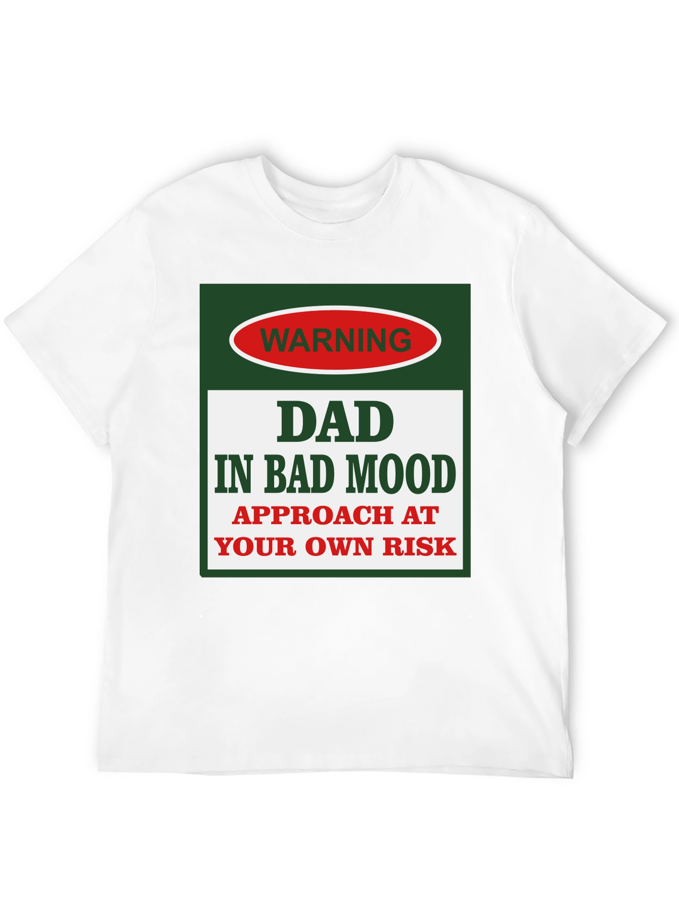 Dad In Bad Mood Warning Graphic Tee