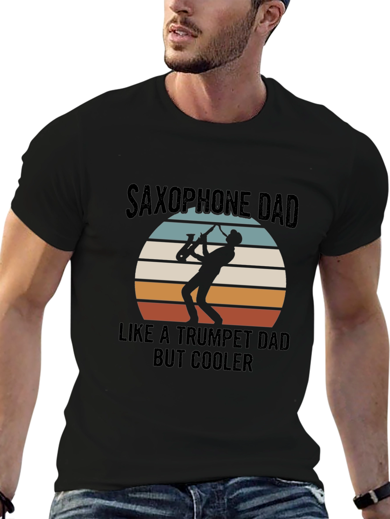 Saxophone Dad T-Shirt - Cool Musician Tee
