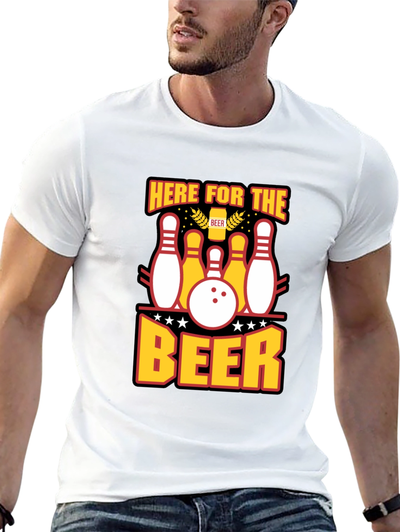 Here for the Beer Bowling T-Shirt
