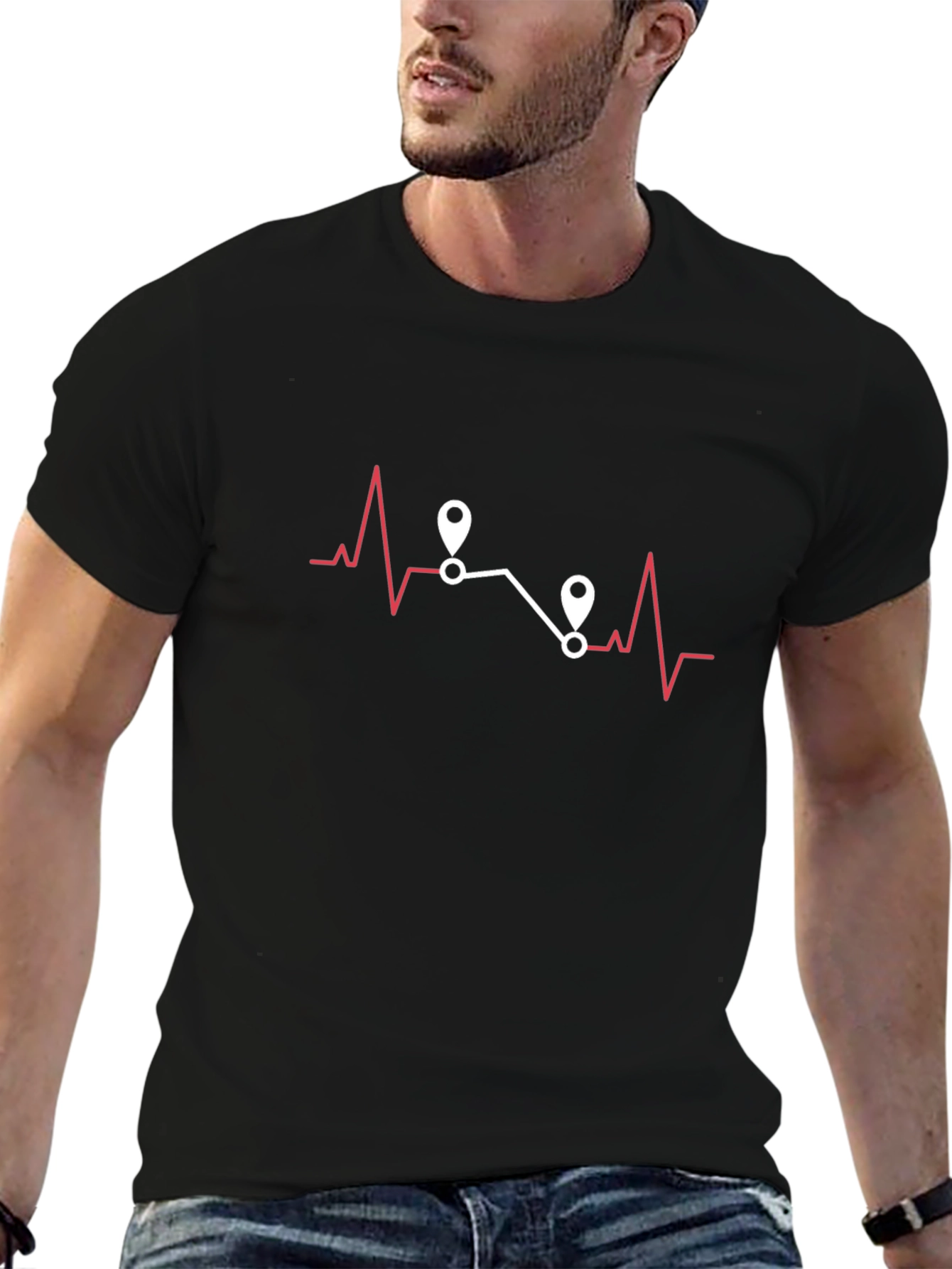 Heartbeat Route Tee - Travel Adventure Shirt
