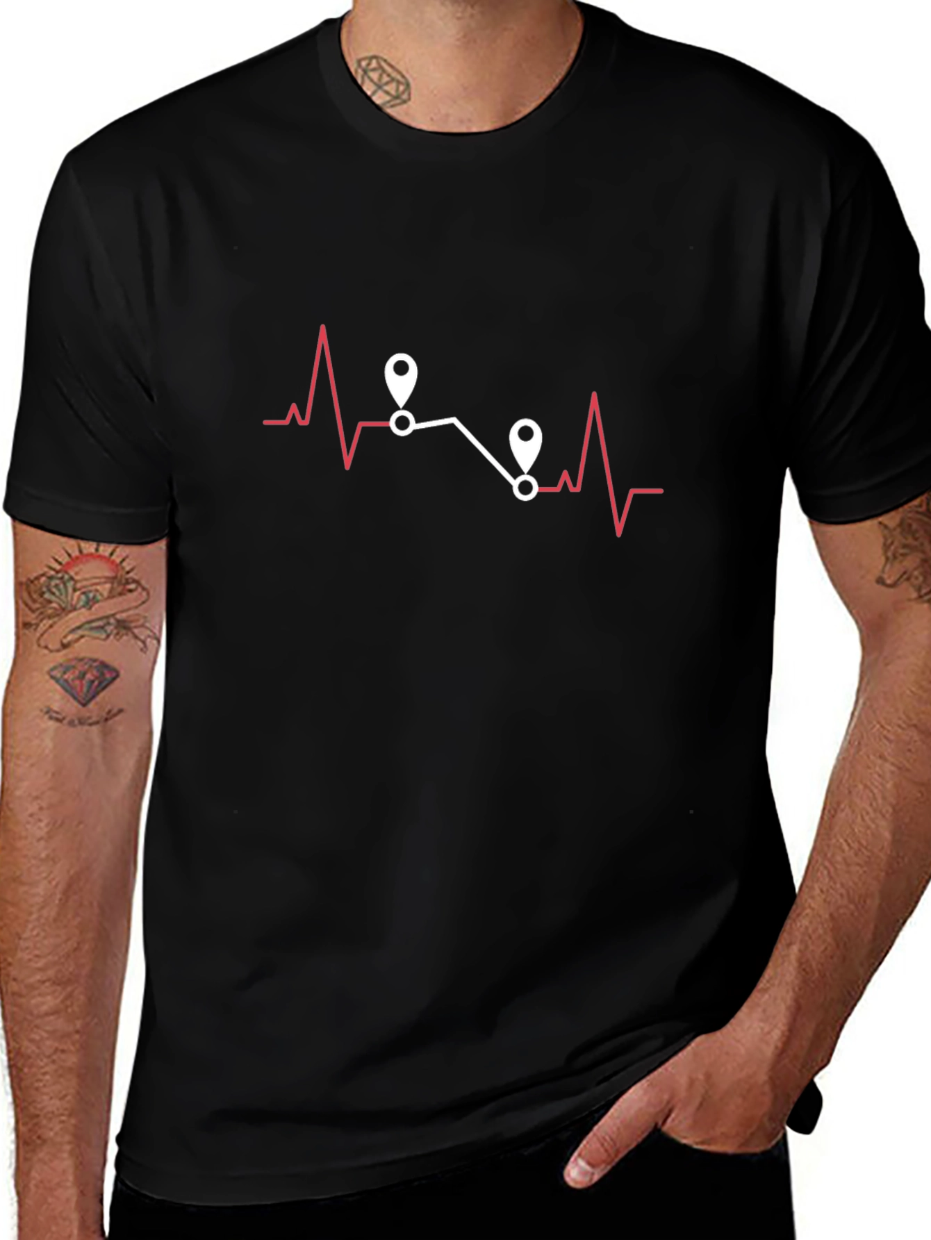 Heartbeat Route Tee - Travel Adventure Shirt