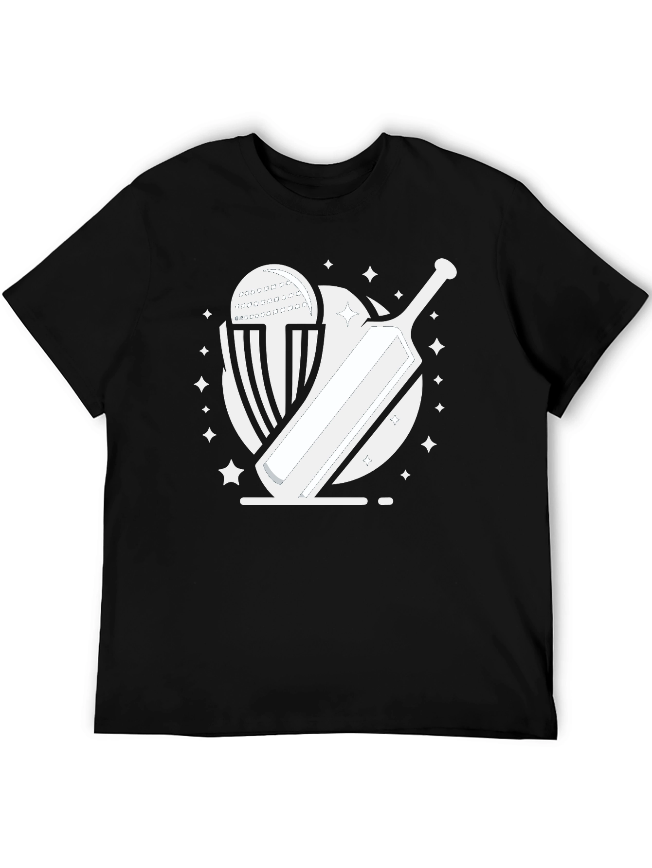 Cricket Bat & Ball Graphic Tee